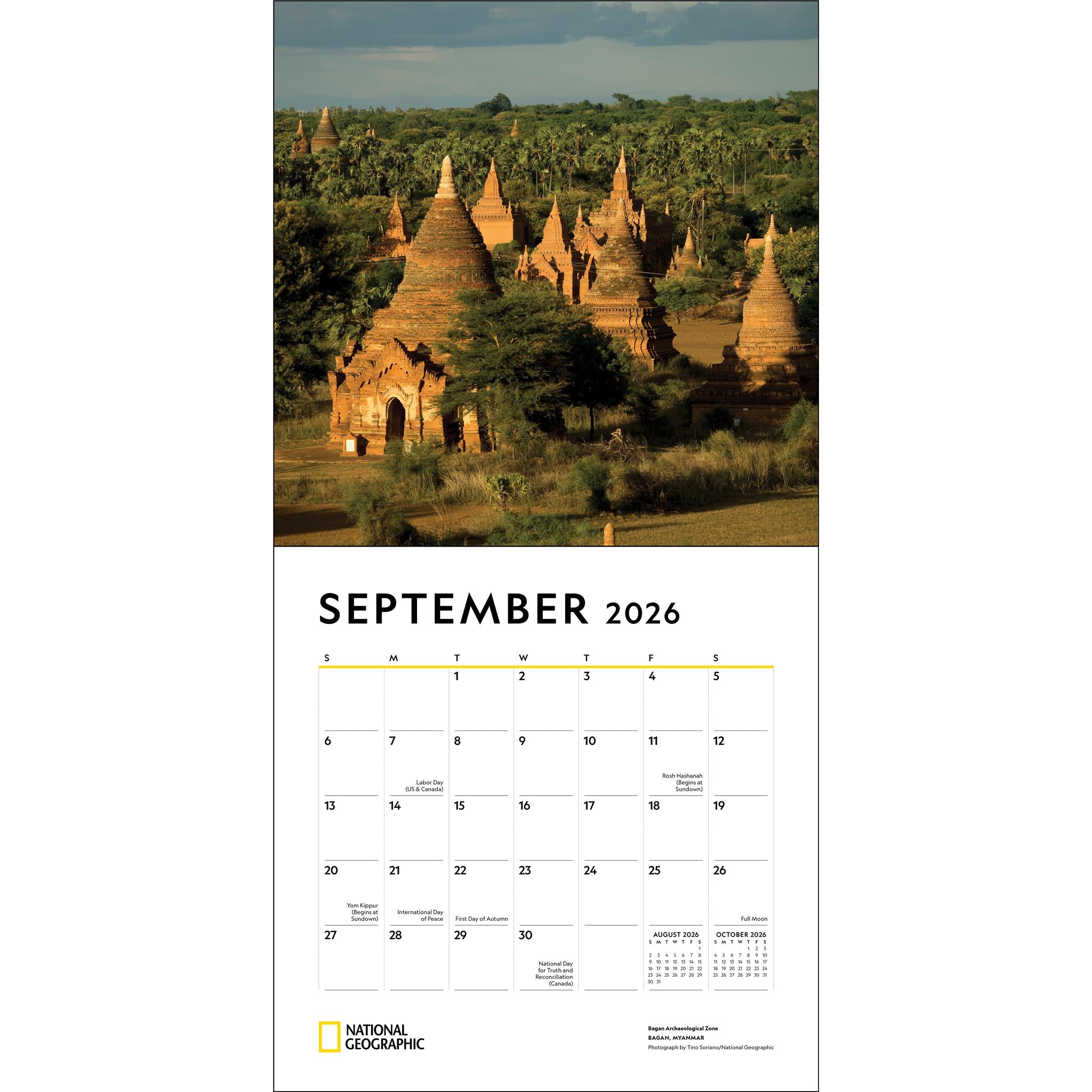 National Geographic Journeys Of A Lifetime 2026 Wall Calendar - Online Only