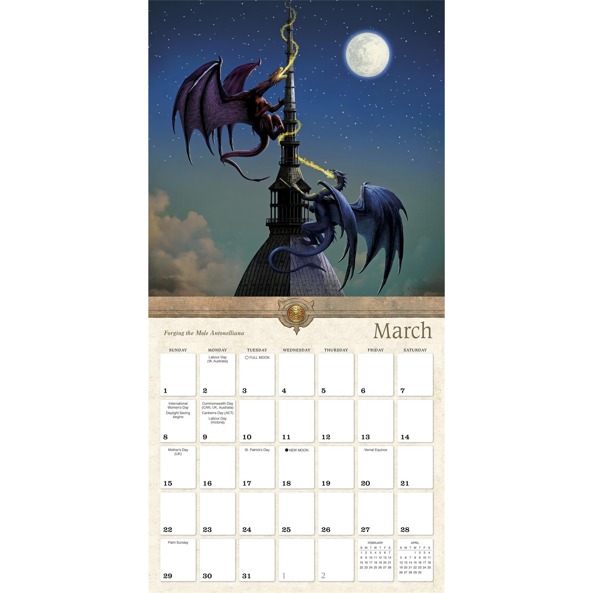 Dragons By Ciruelo 2026 Wall Calendar - Online Only