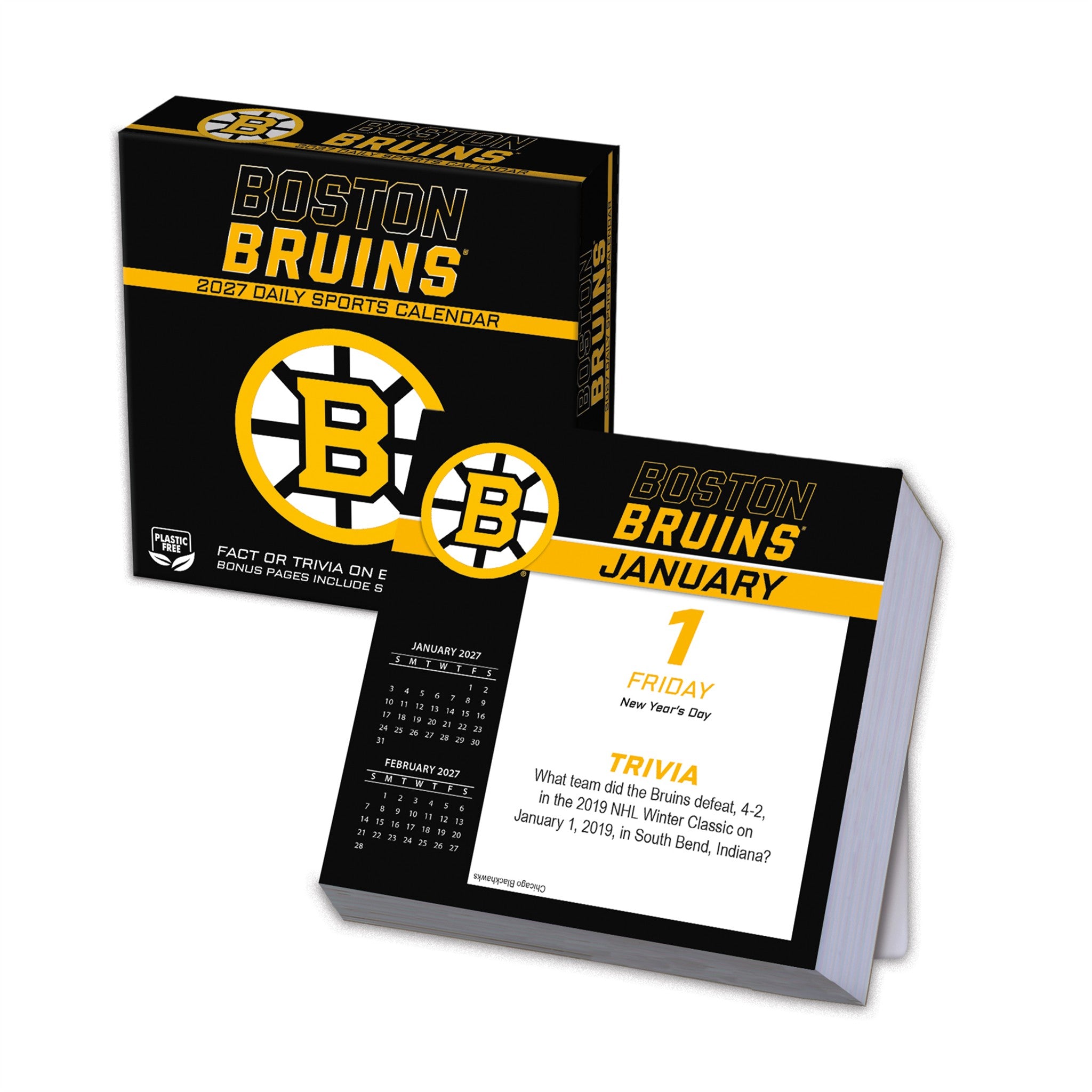 NHL Boston Bruins 2027 Box Calendar