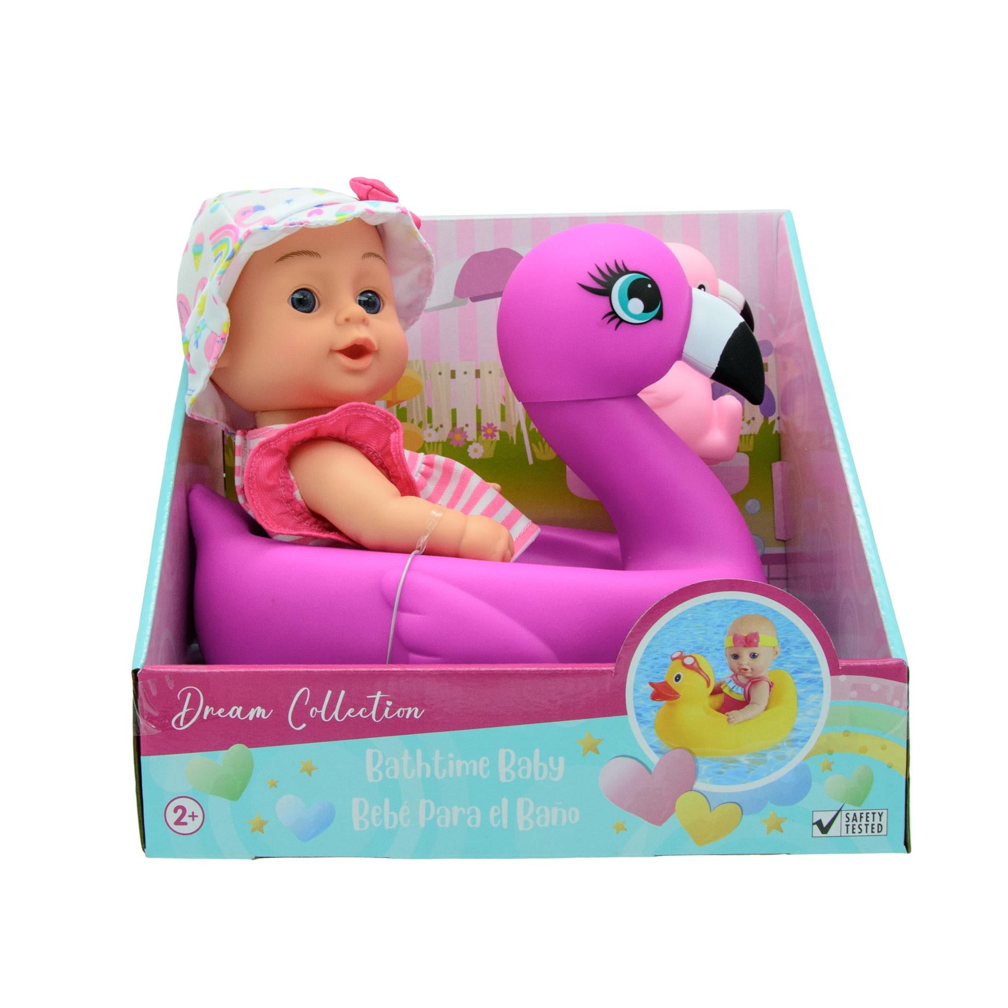 Bath Time 10in Baby Doll with Assorted Floaties