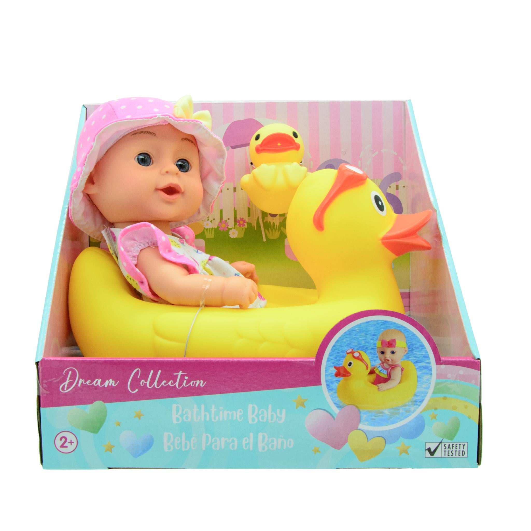 Bath Time 10in Baby Doll with Assorted Floaties