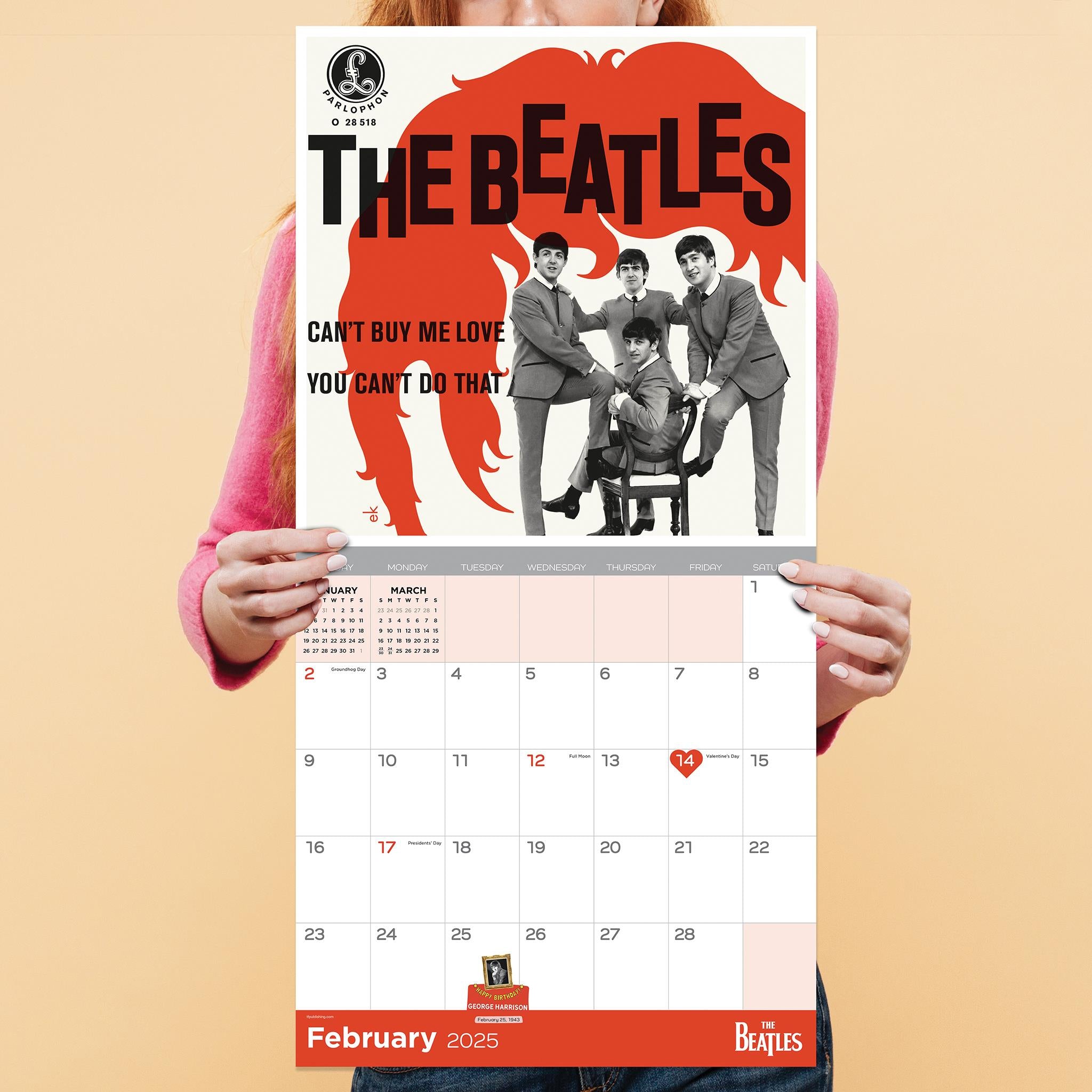 Beatles Wall 2025 Calendar