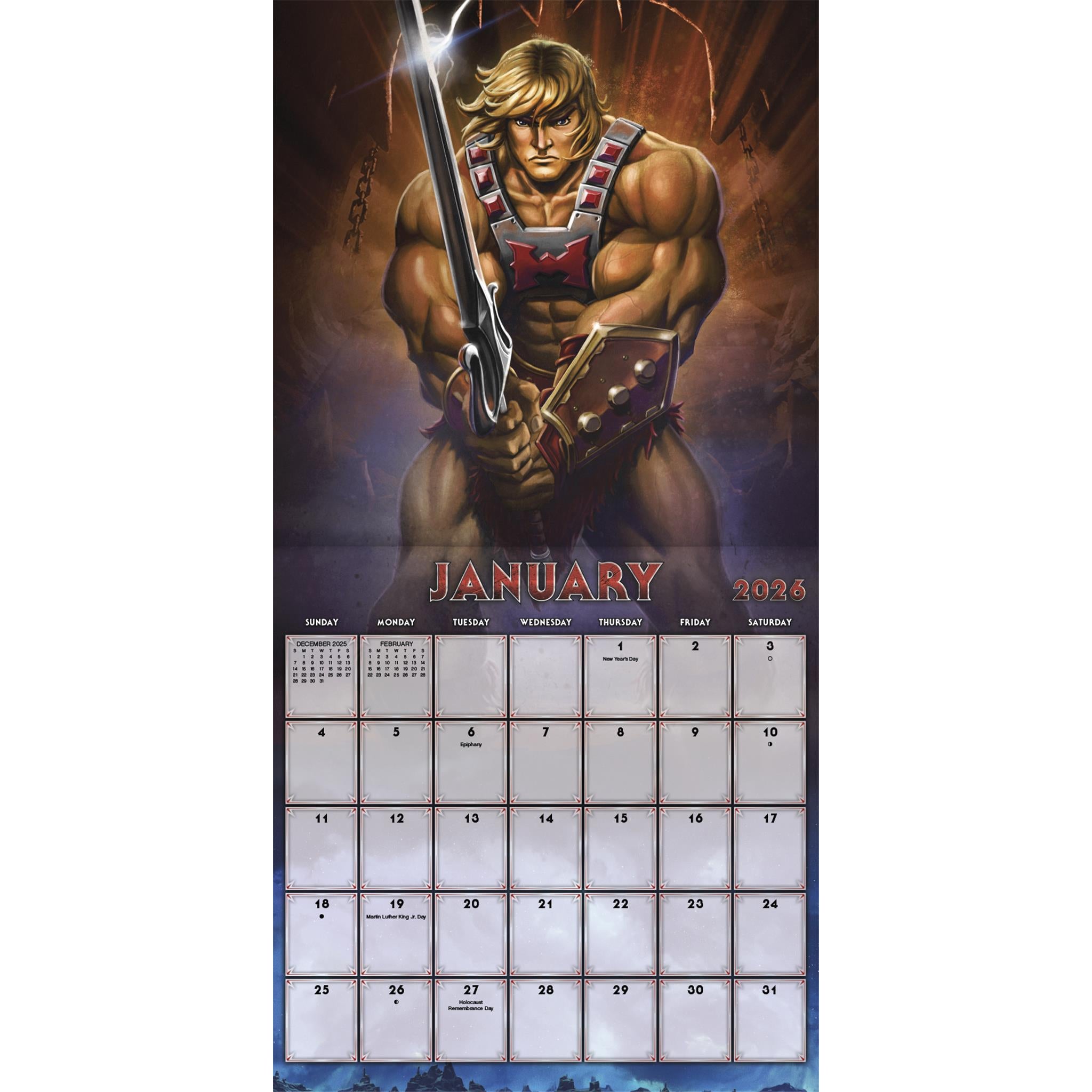 Masters Of The Universe 2026 Wall Calendar - Online Only