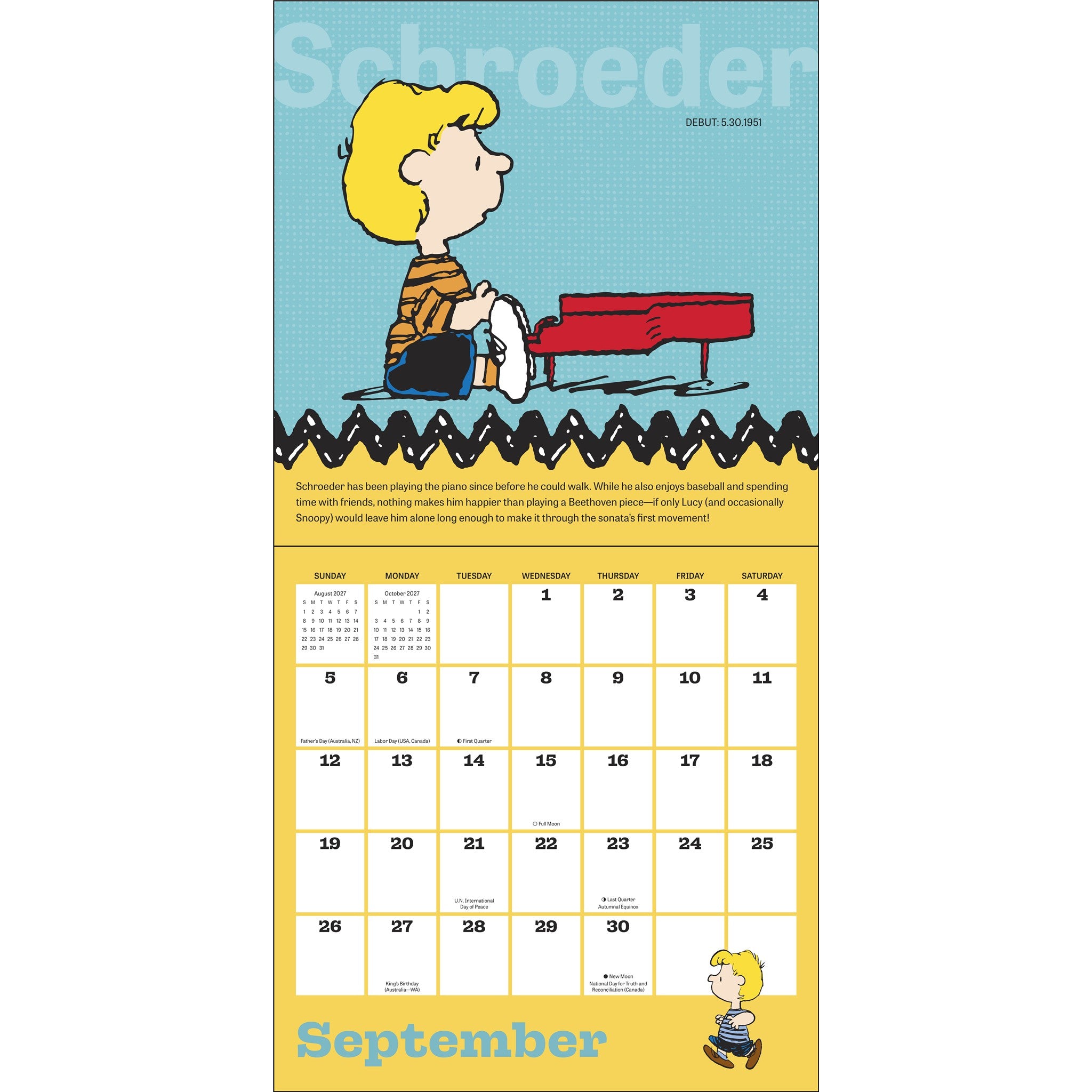 Peanuts® with Decals 2027 Wall Calendar