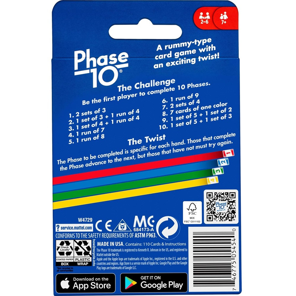 Phase 10 Family Card Game - Calendar Club Canada