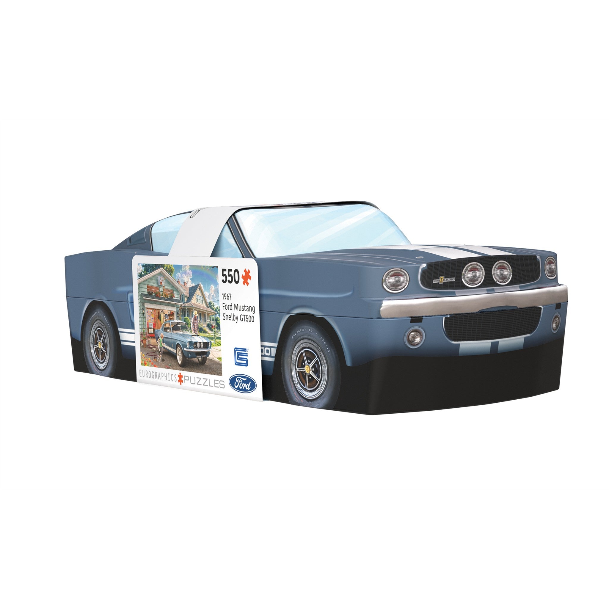 1967 Ford Mustang Shelby GT500 Shaped Tin 550 Piece Puzzle