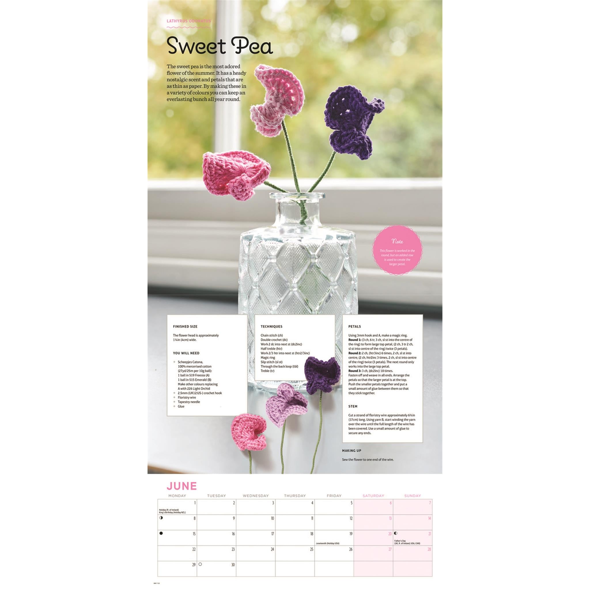 Crocheted Houseplants 2026 Wall Calendar