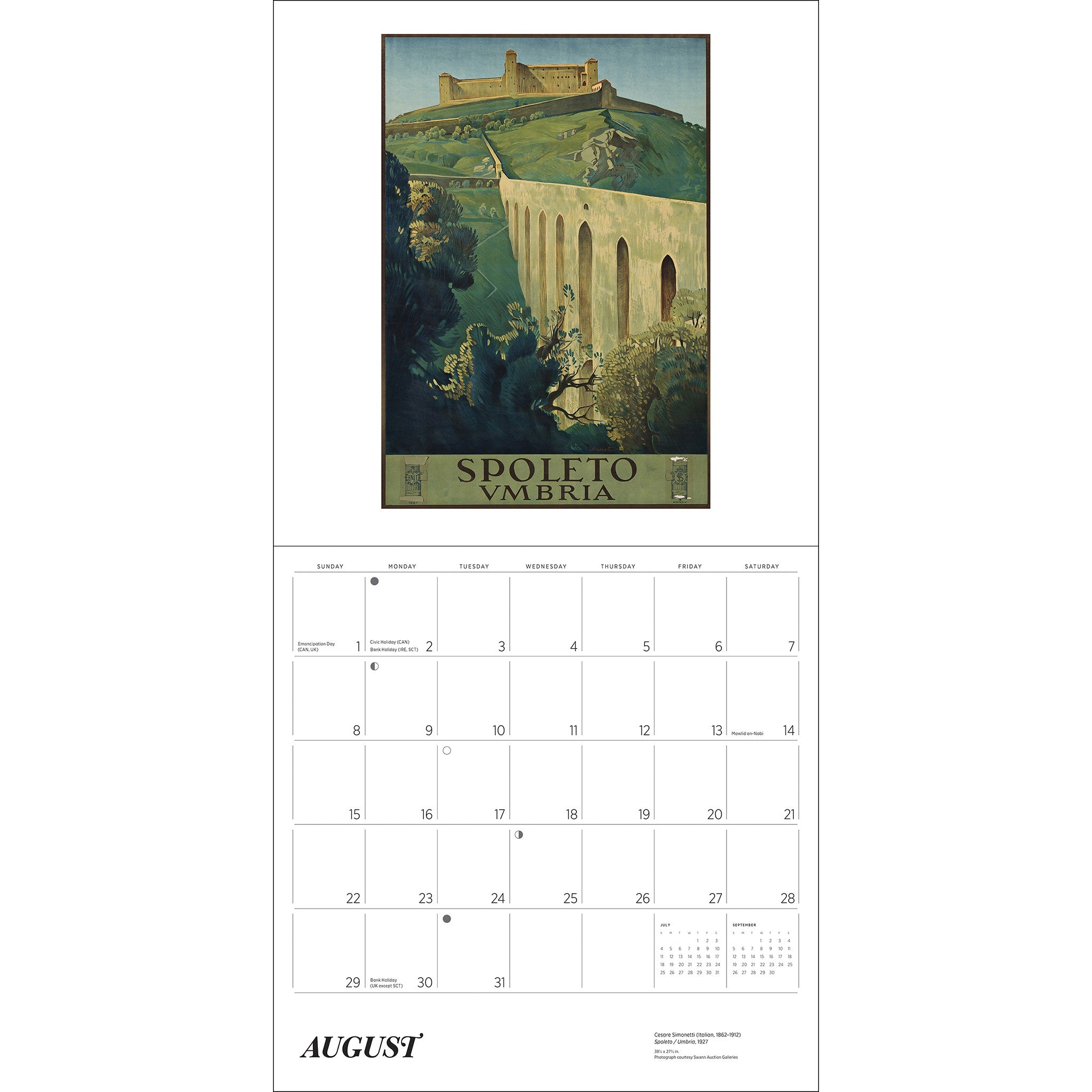 Italy Vintage Travel Posters 2027 Wall Calendar - Online Only