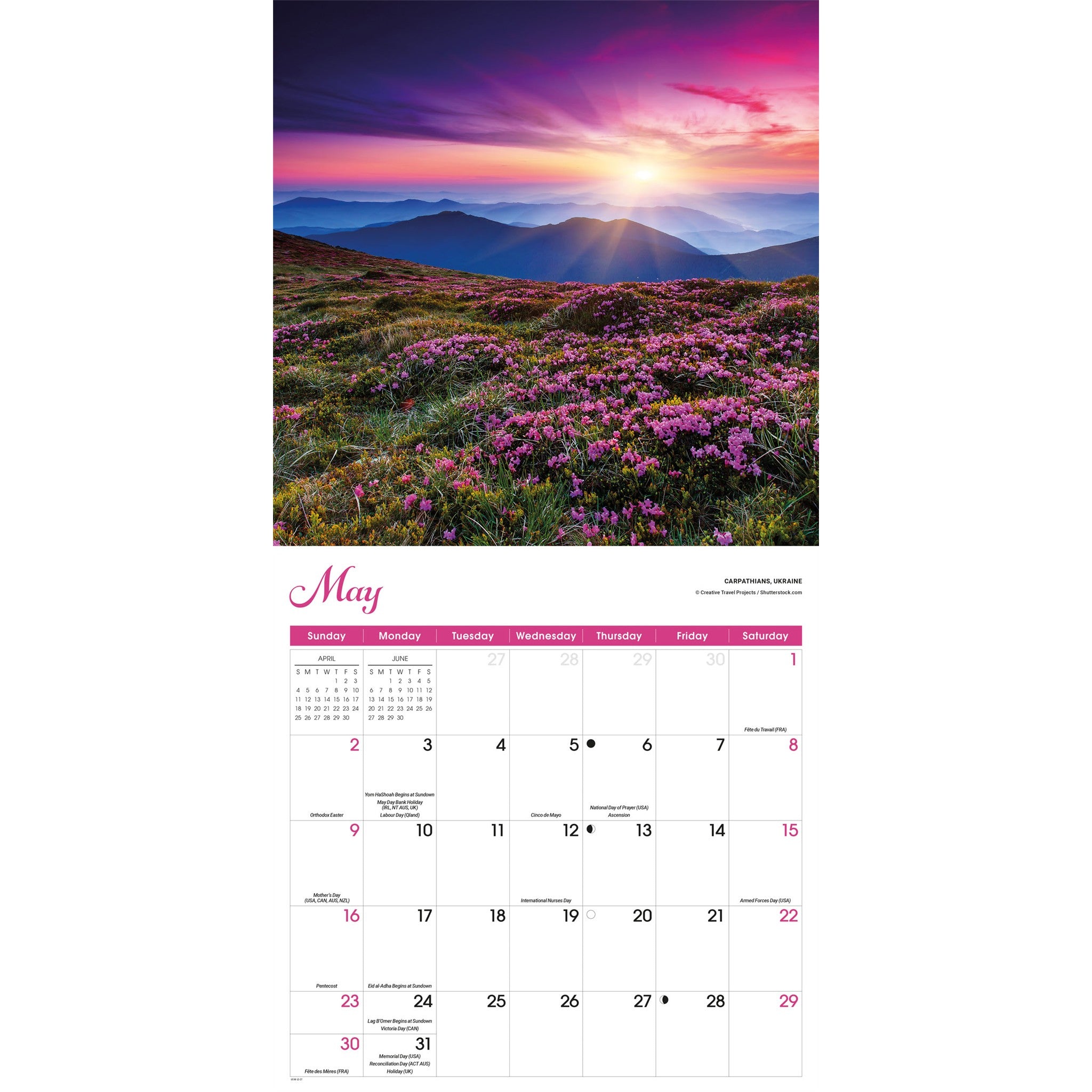 Sunrise Sunset 2027 Wall Calendar