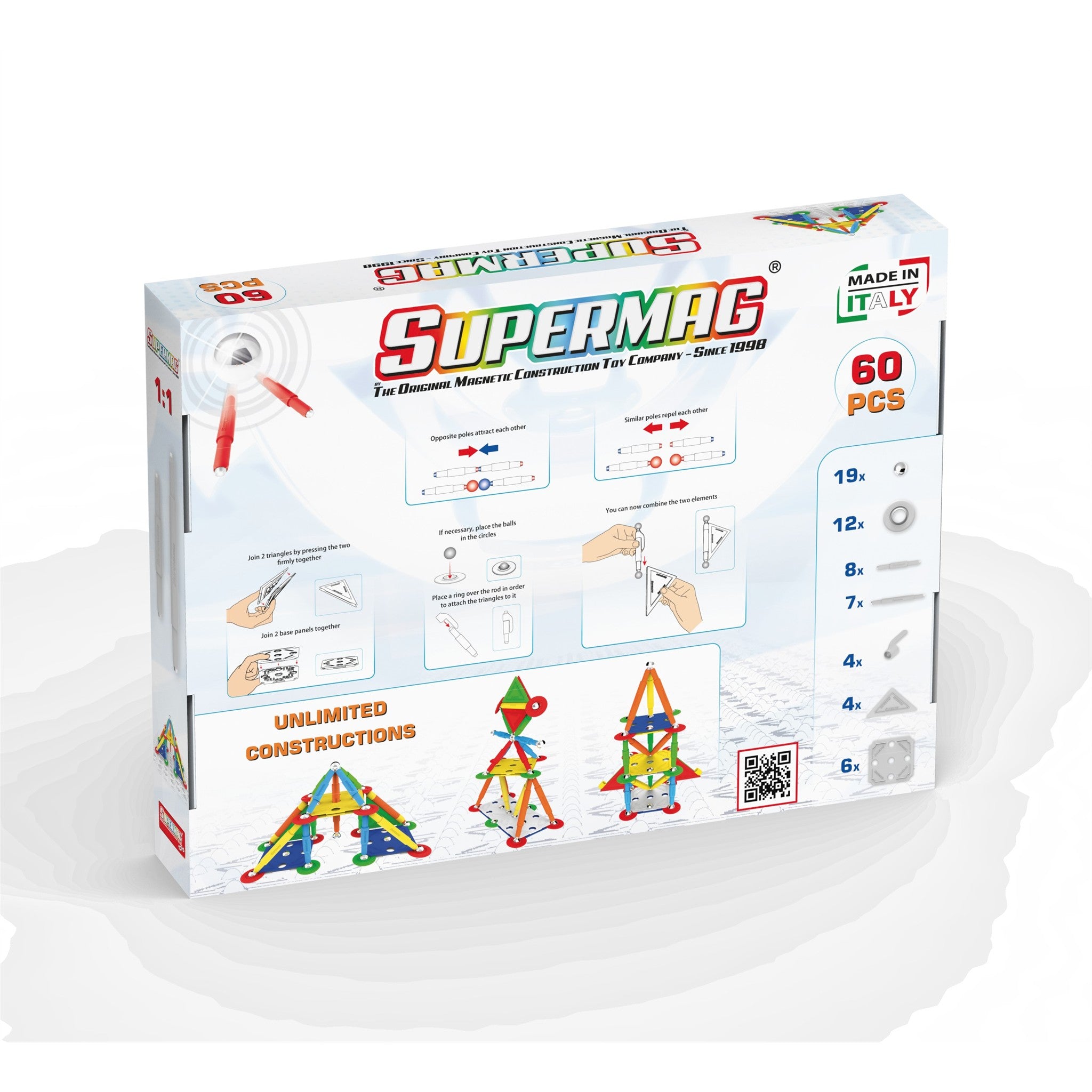 Supermag Multicolor 60 Piece