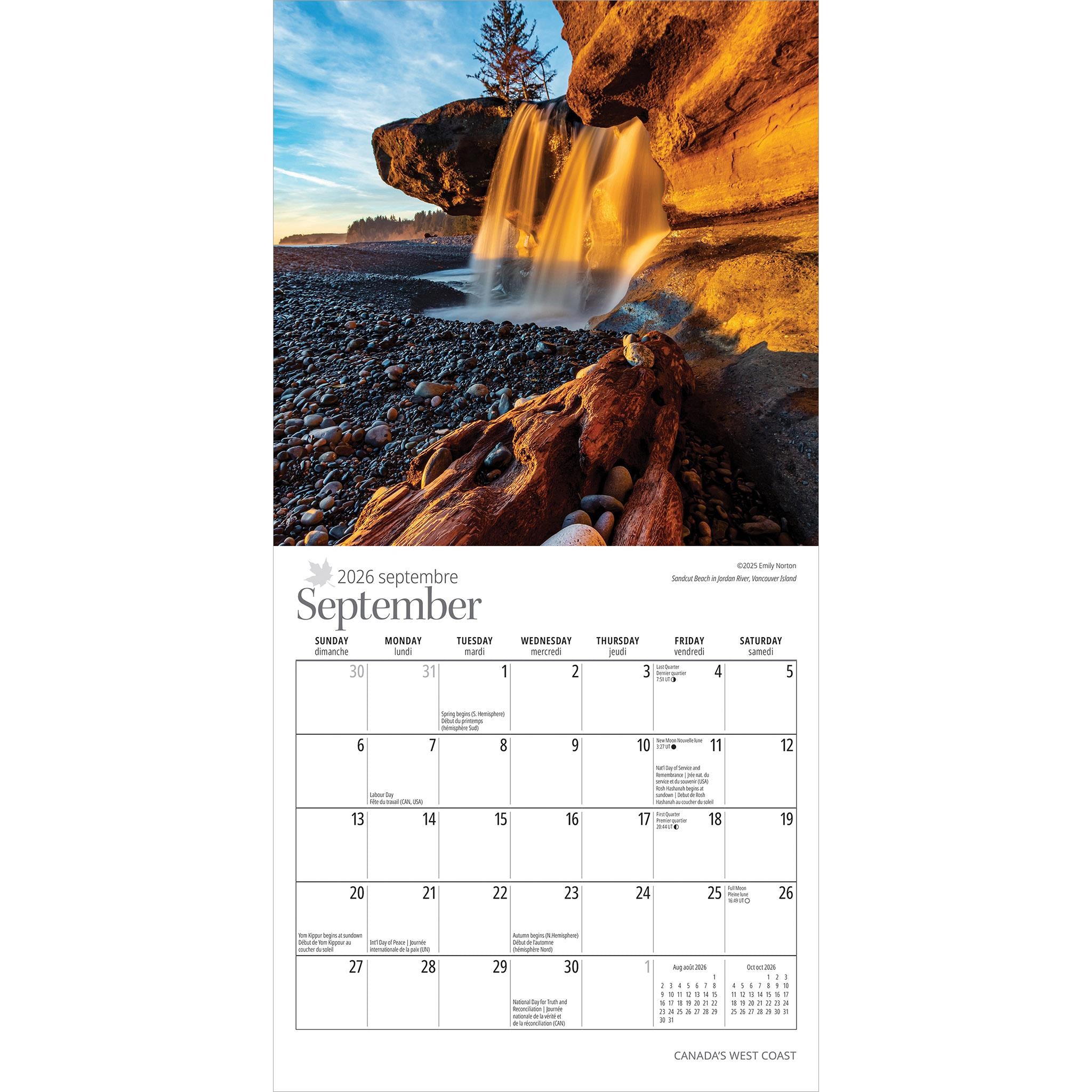 Canadas West Coast 2026 Mini Calendar - Online Only