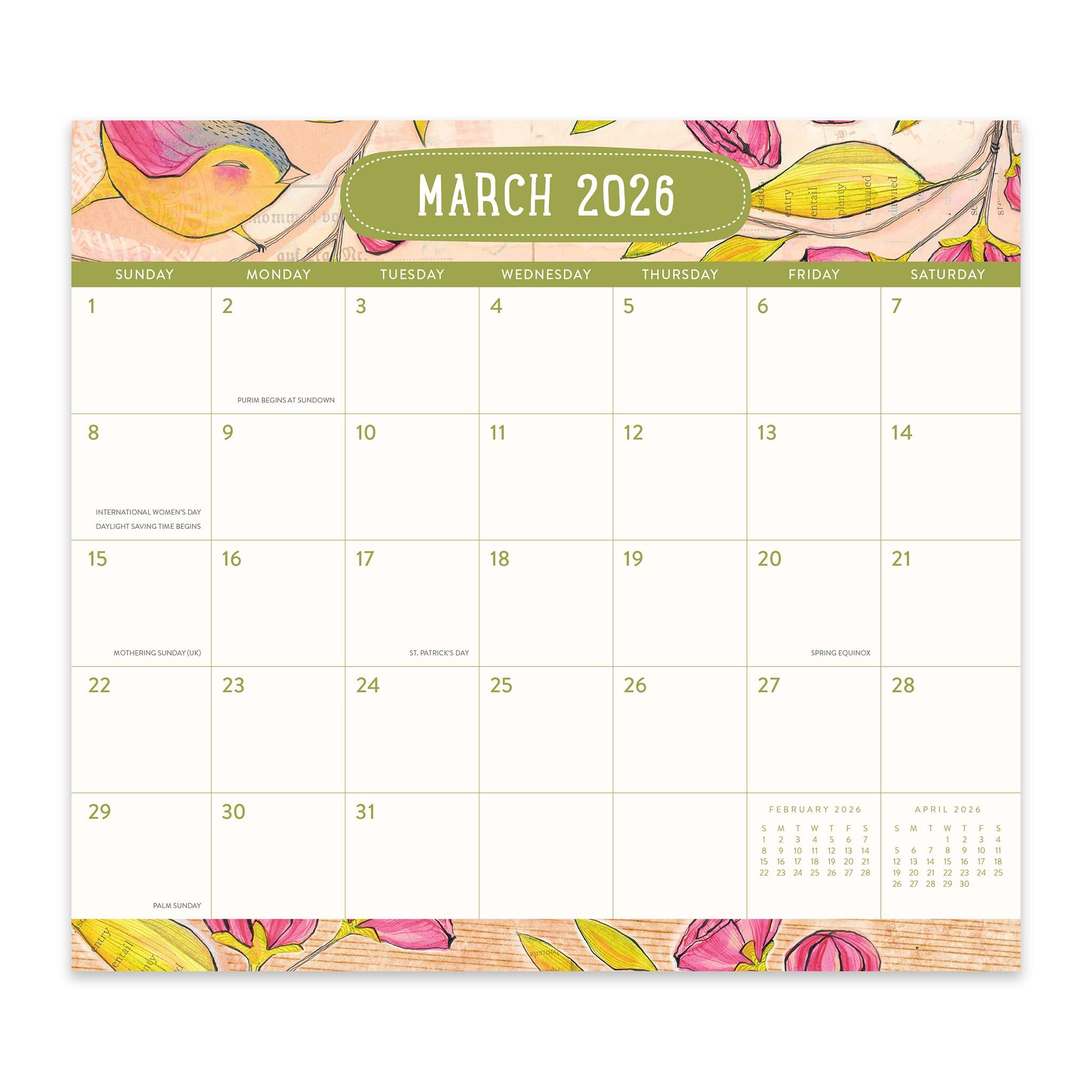 Where Love Grows 2025-2026 Exclusive Mini Magnetic Pad Calendar