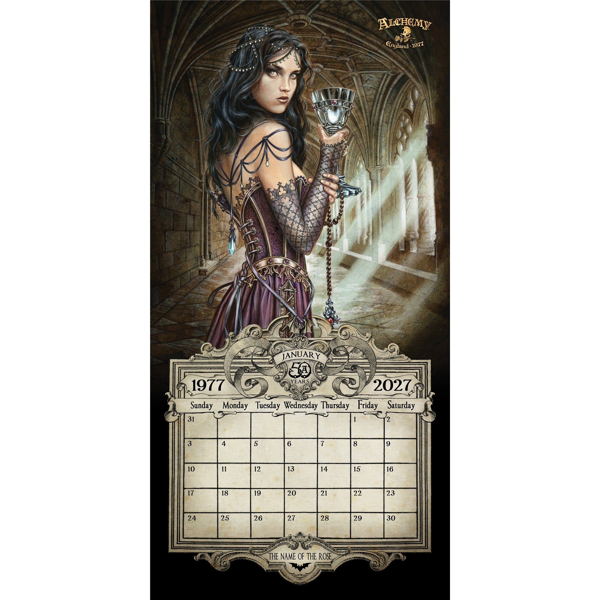 Alchemy 1977 Gothic 2027 Wall Calendar