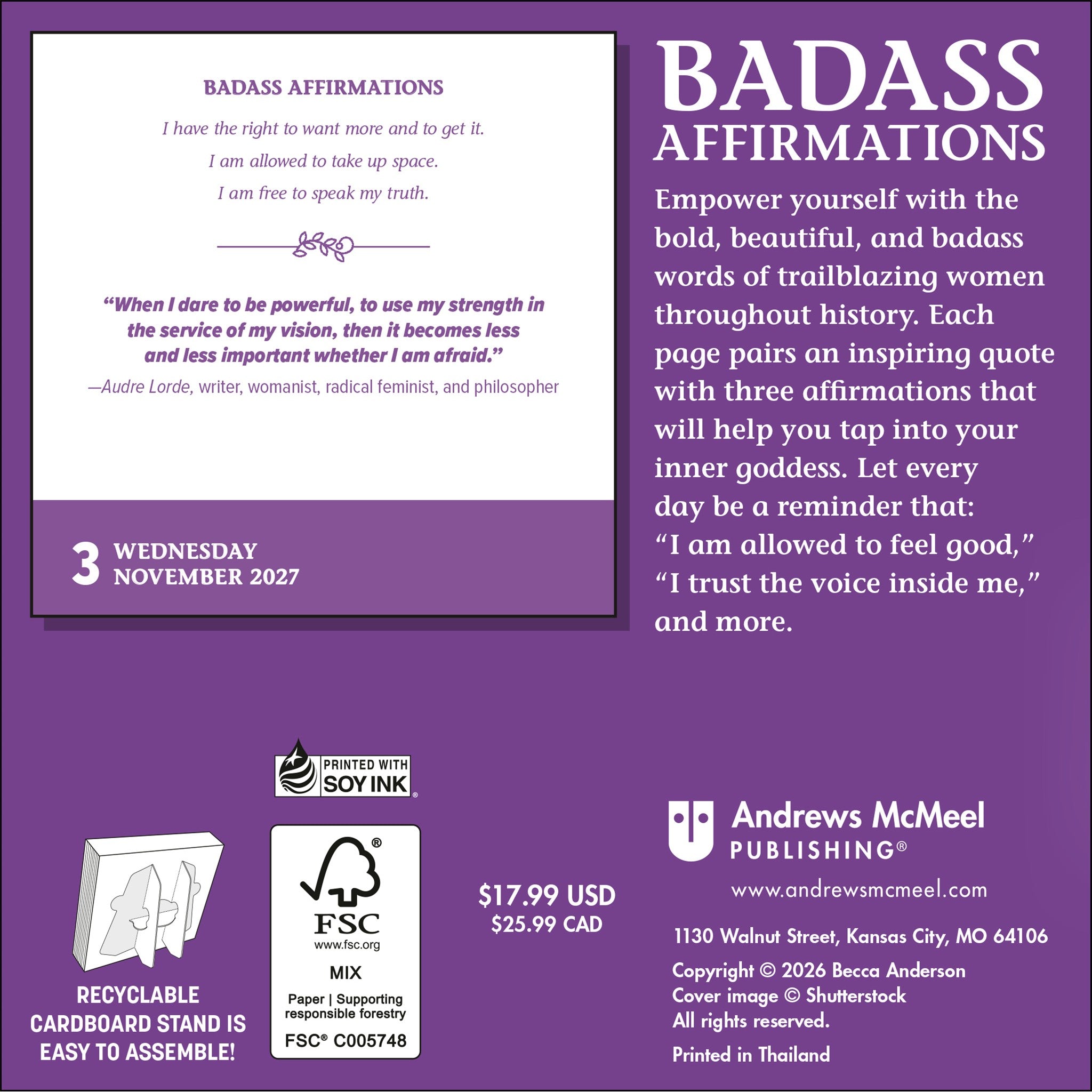 Badass Affirmations 2027 Box Calendar - Online Only