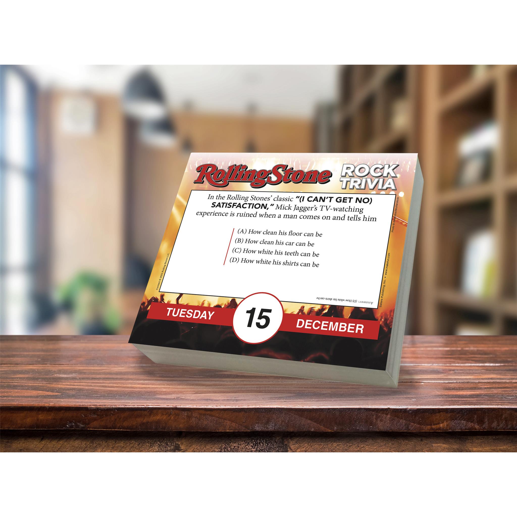 Rolling Stone Rock Trivia 2026 Box Calendar - Online Only