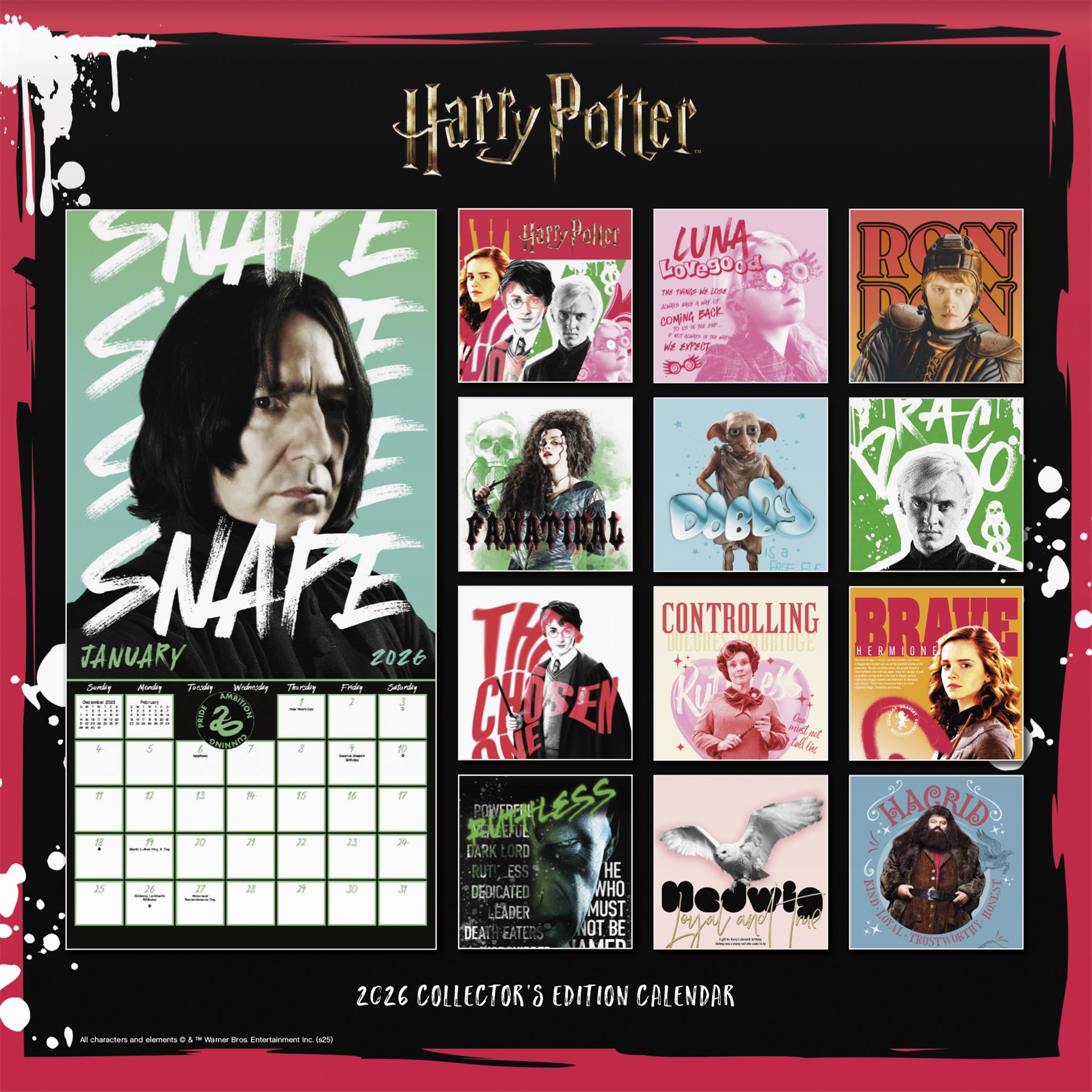 Harry Potter Collectors Edition 2026 Wall Calendar