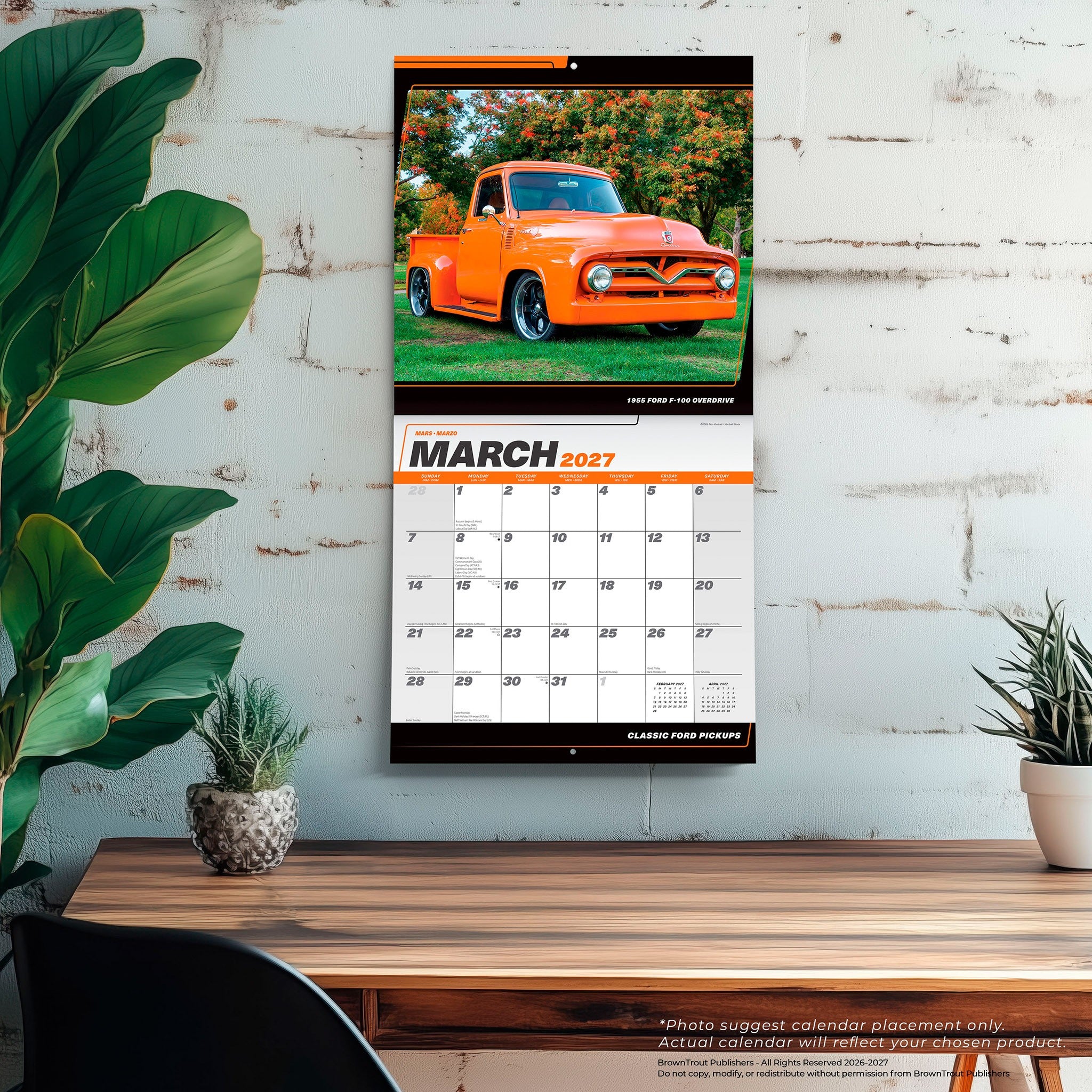 Ford Pickups Classic 2027 Wall Calendar