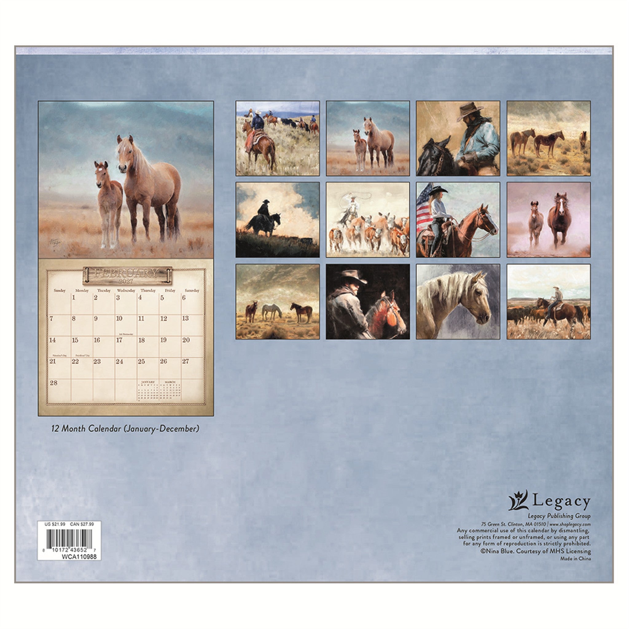 Home On the Range 2027 Wall Calendar