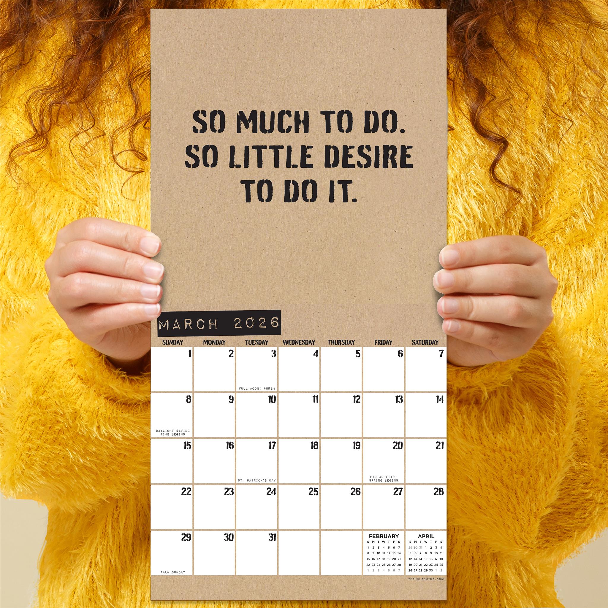 Anti Affirmations And Sarcasm 2026 Mini Calendar - Online Exclusive