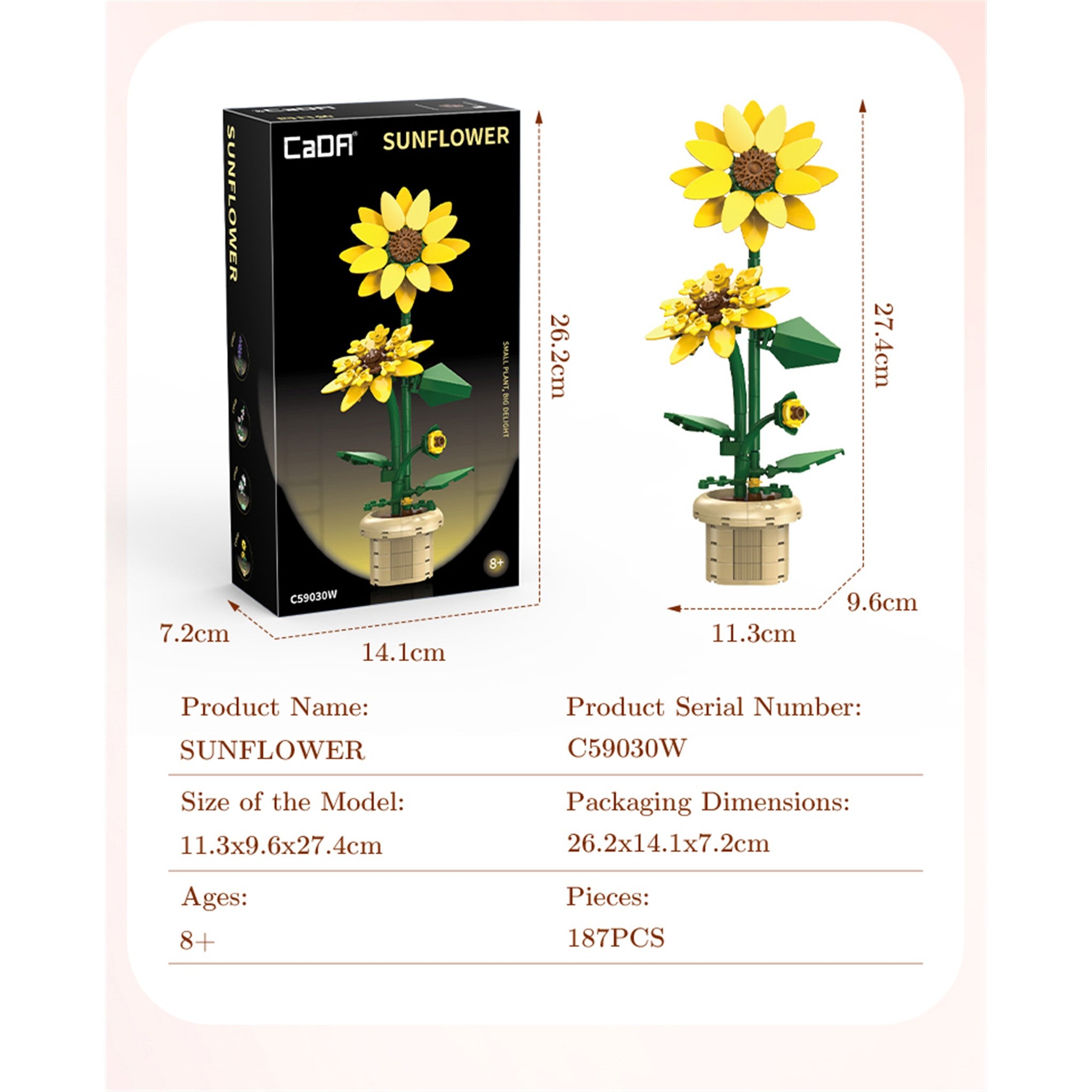 Sunflower 187 Pieces