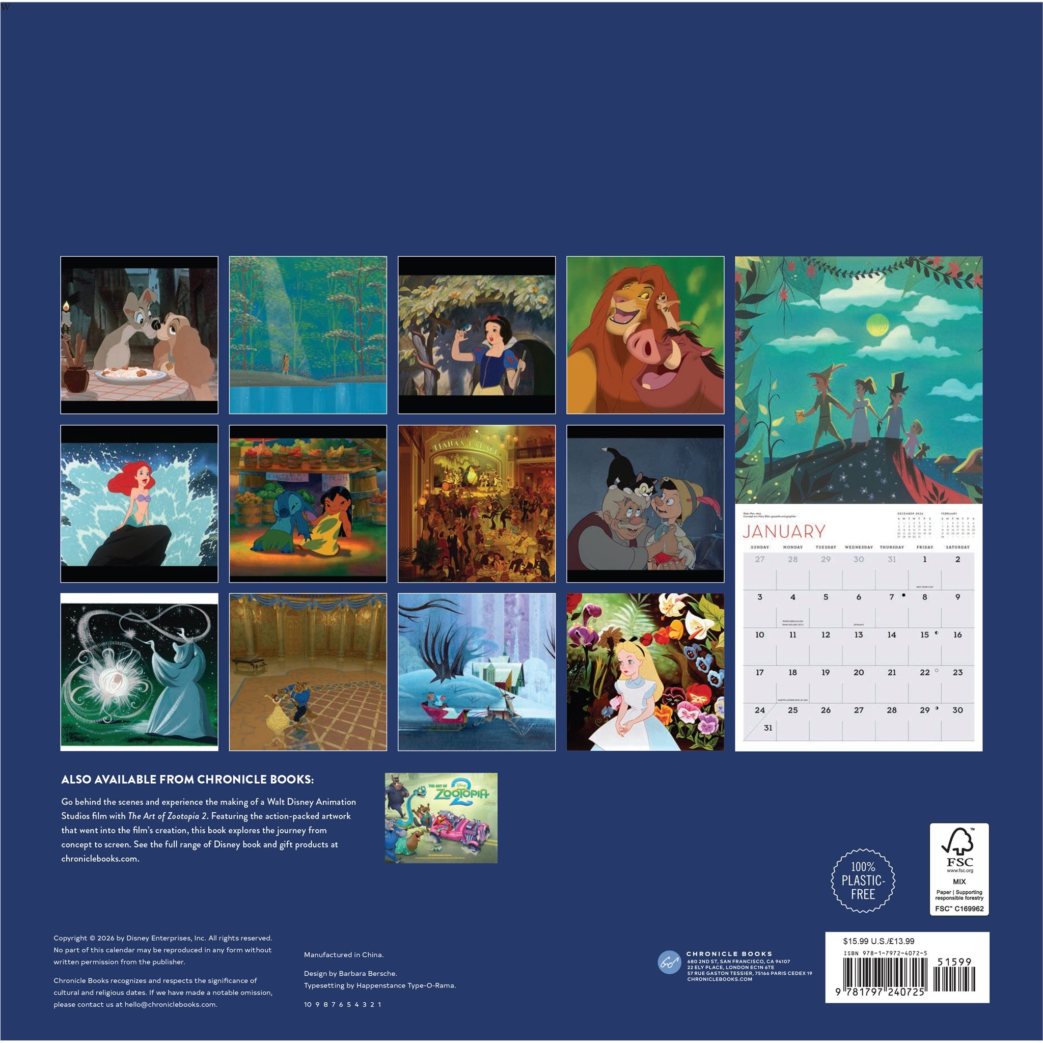 Disney Animation 2027 Wall Calendar - Online Only