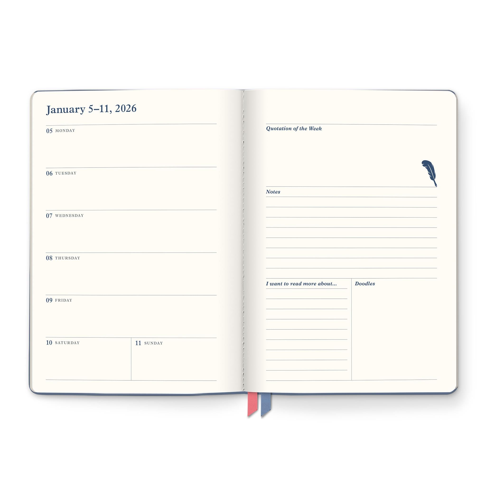 Fully Booked Clara Clothbound 2025-2026 Engagement Calendar