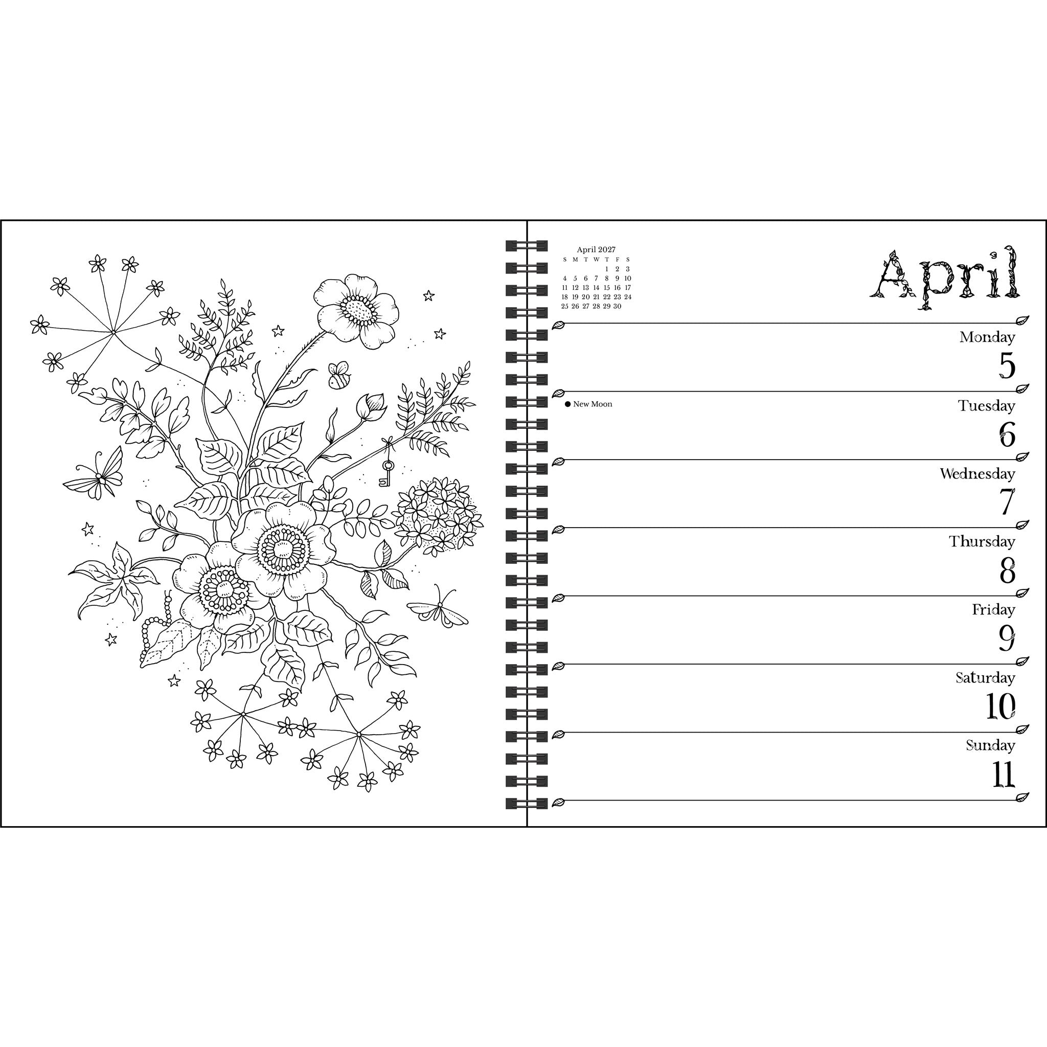 Johanna Basford 2027 Coloring Engagement Calendar