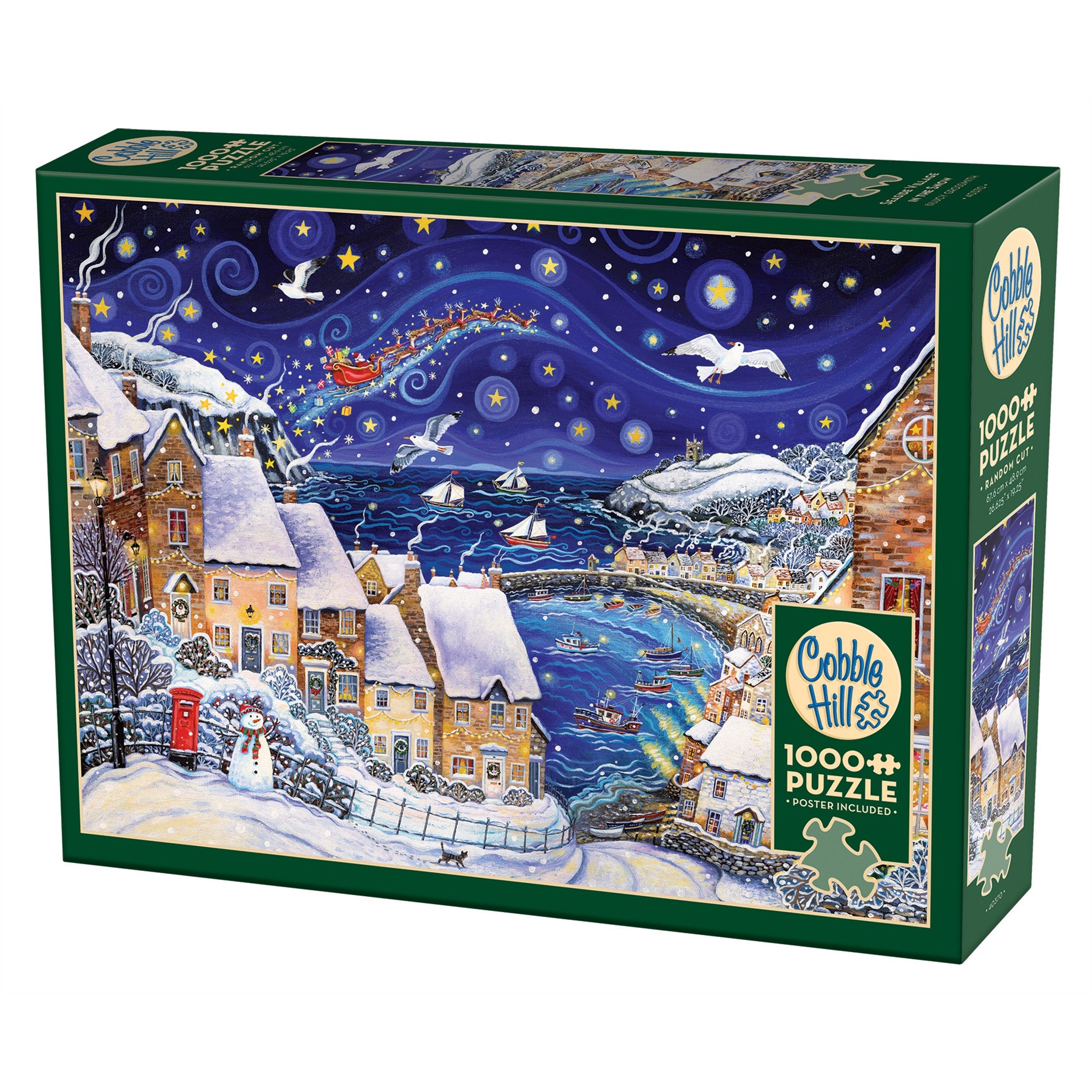 Seaside Village in the Snow Exclusive 1000 Piece Puzzle