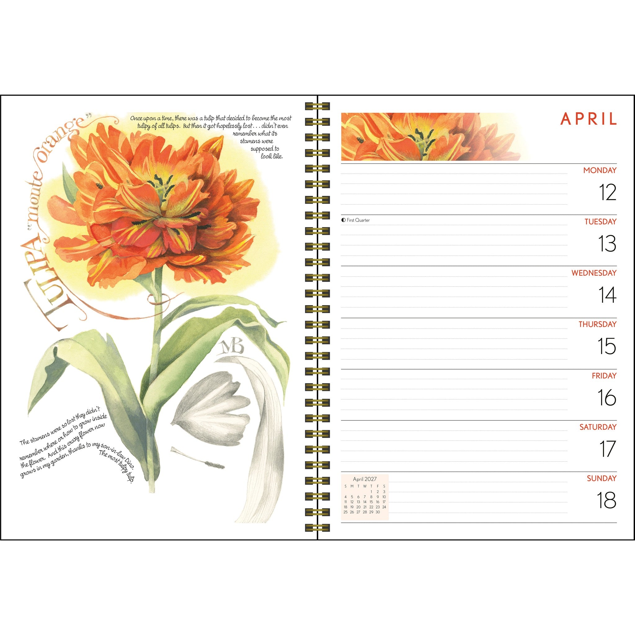 Marjolein Bastin Nature's Inspiration 2027 Engagement Calendar