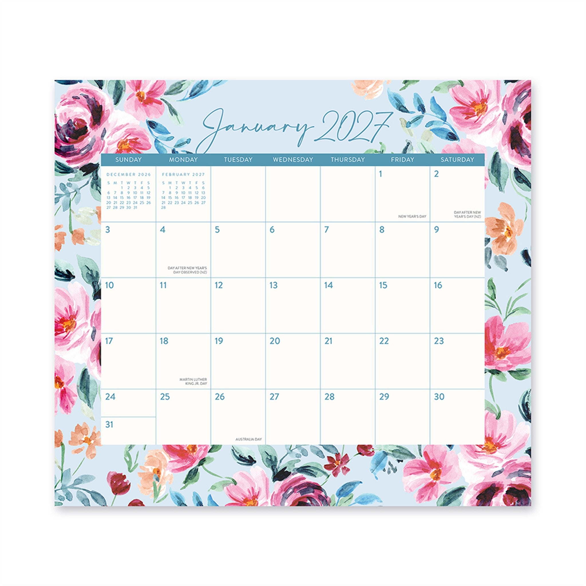Belle Flora Magnetic Pad Exclusive 2026-2027 Mini Calendar
