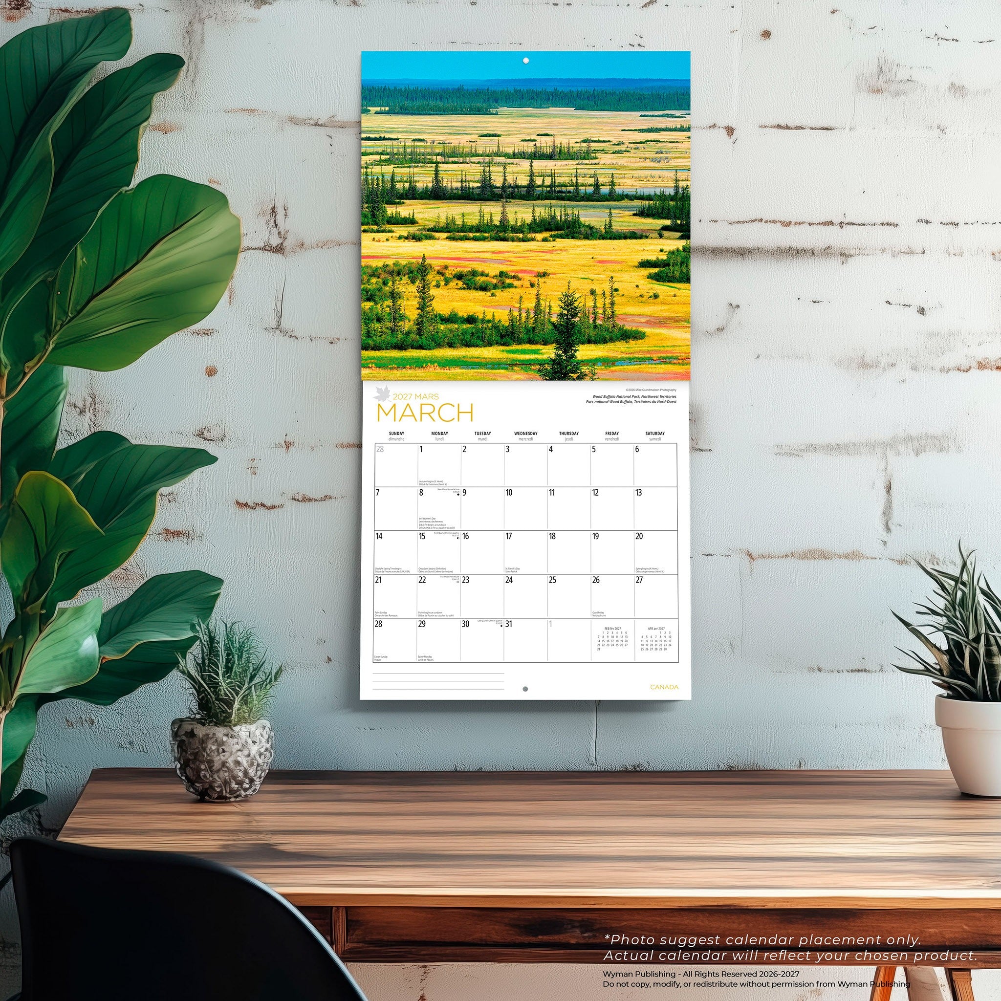 Canada 2027 Wall Calendar - Online Only