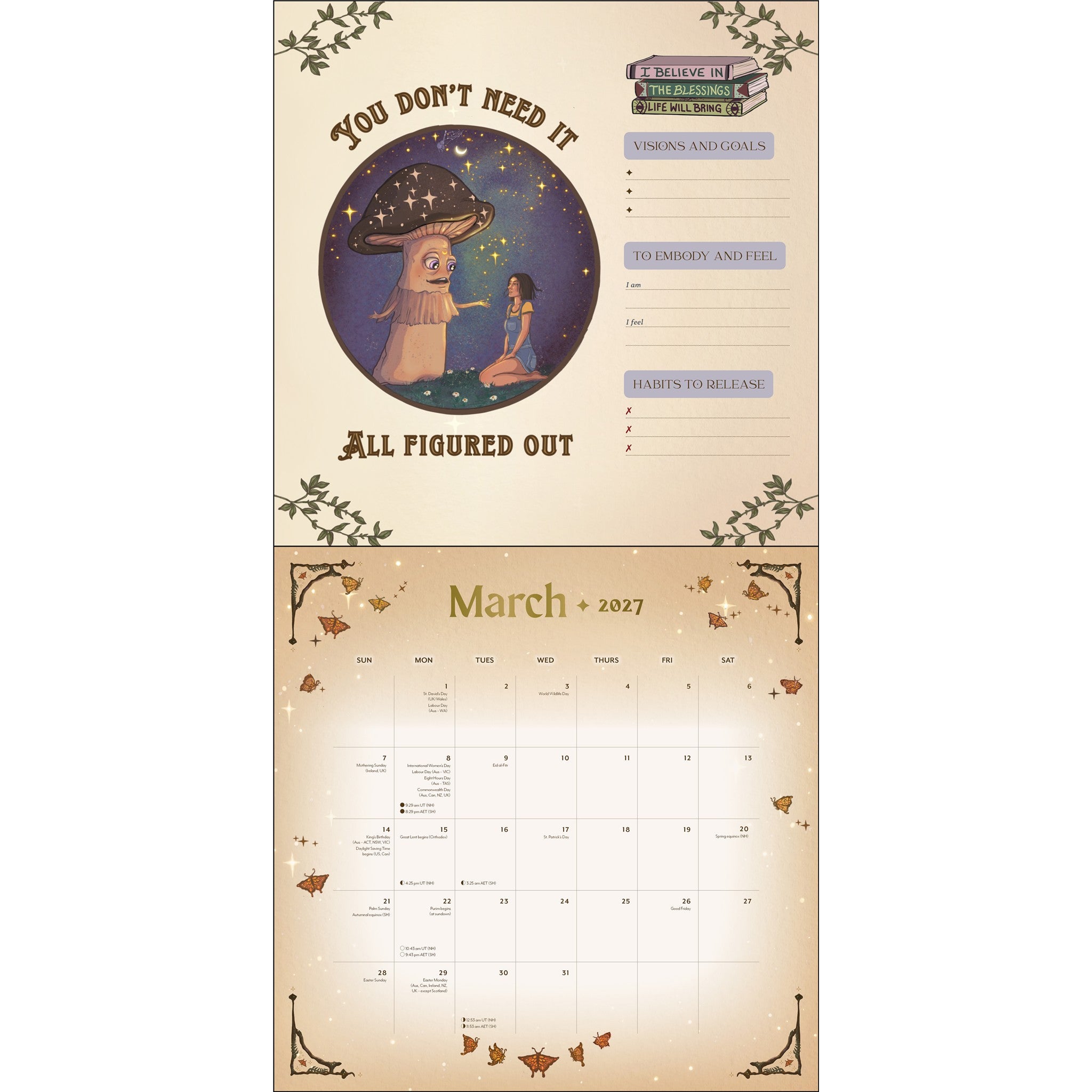 Manifest Your Dreams 2027 Wall Calendar