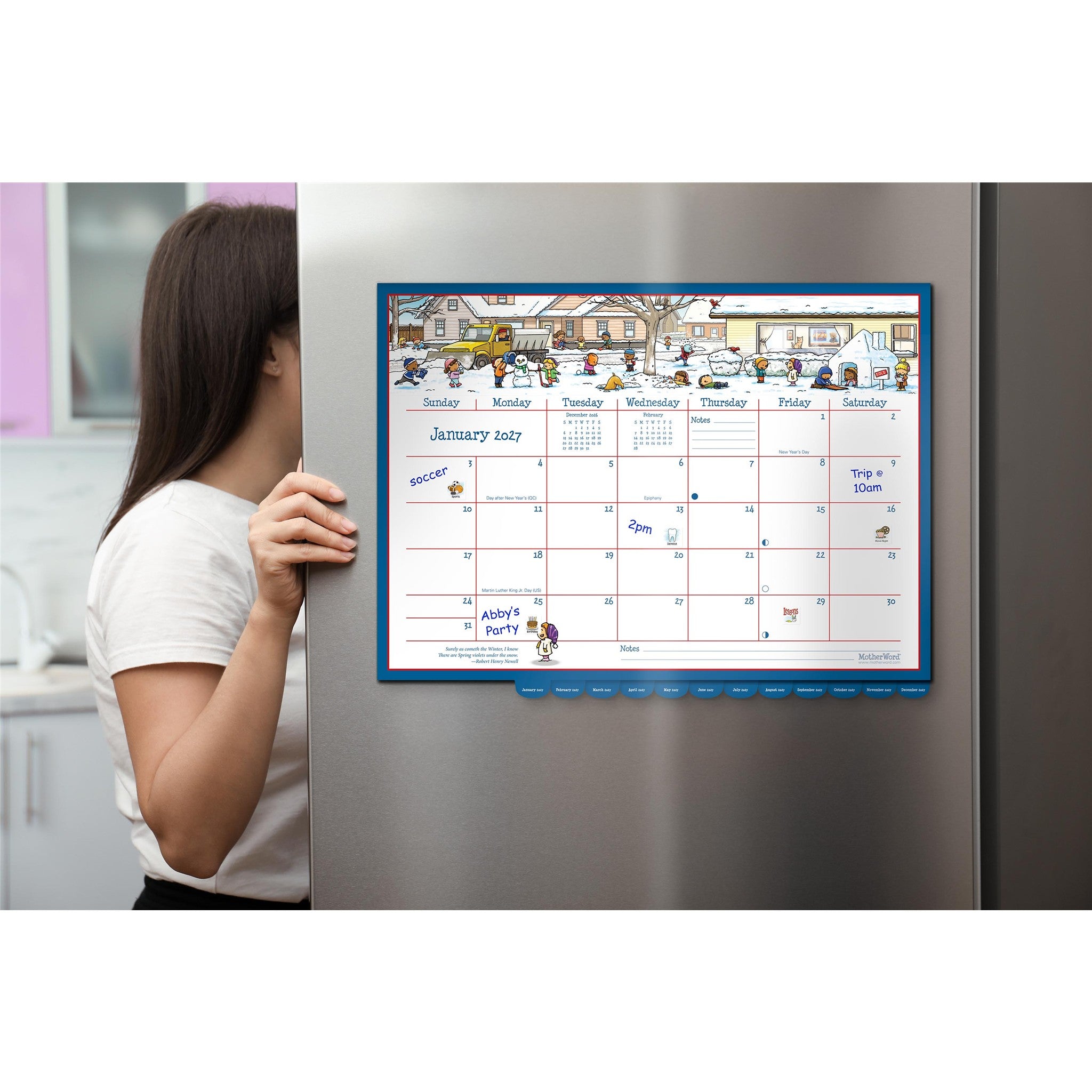 MotherWord Ultimate Family Deluxe 2026-2027 Wall Calendar