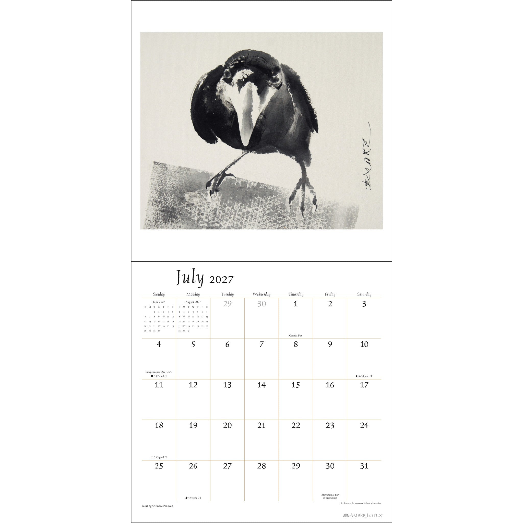The Artful Crow 2027 Wall Calendar - Online Only