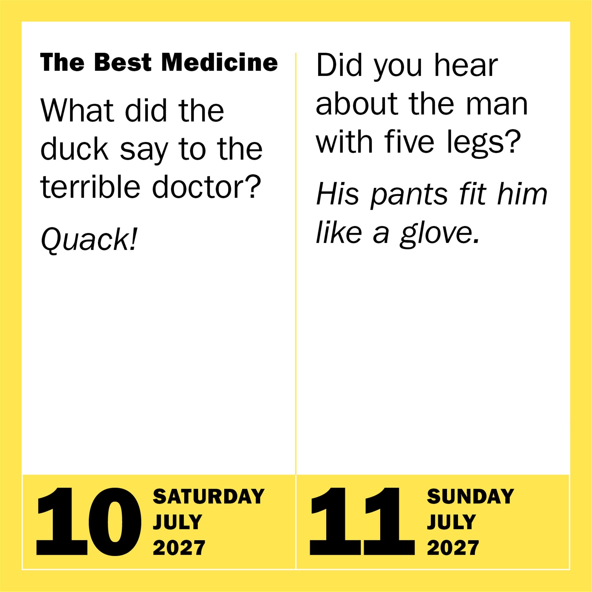 Bad Jokes and Punderful Puns 2027 Box Calendar