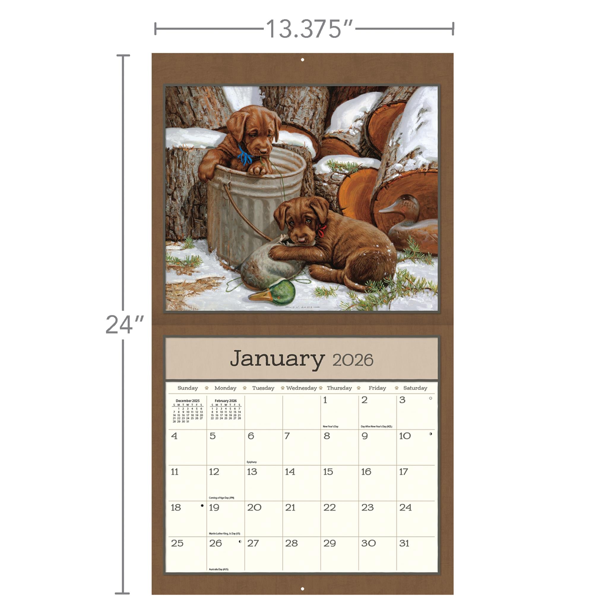 Puppy 2026 Wall Calendar - Online Only