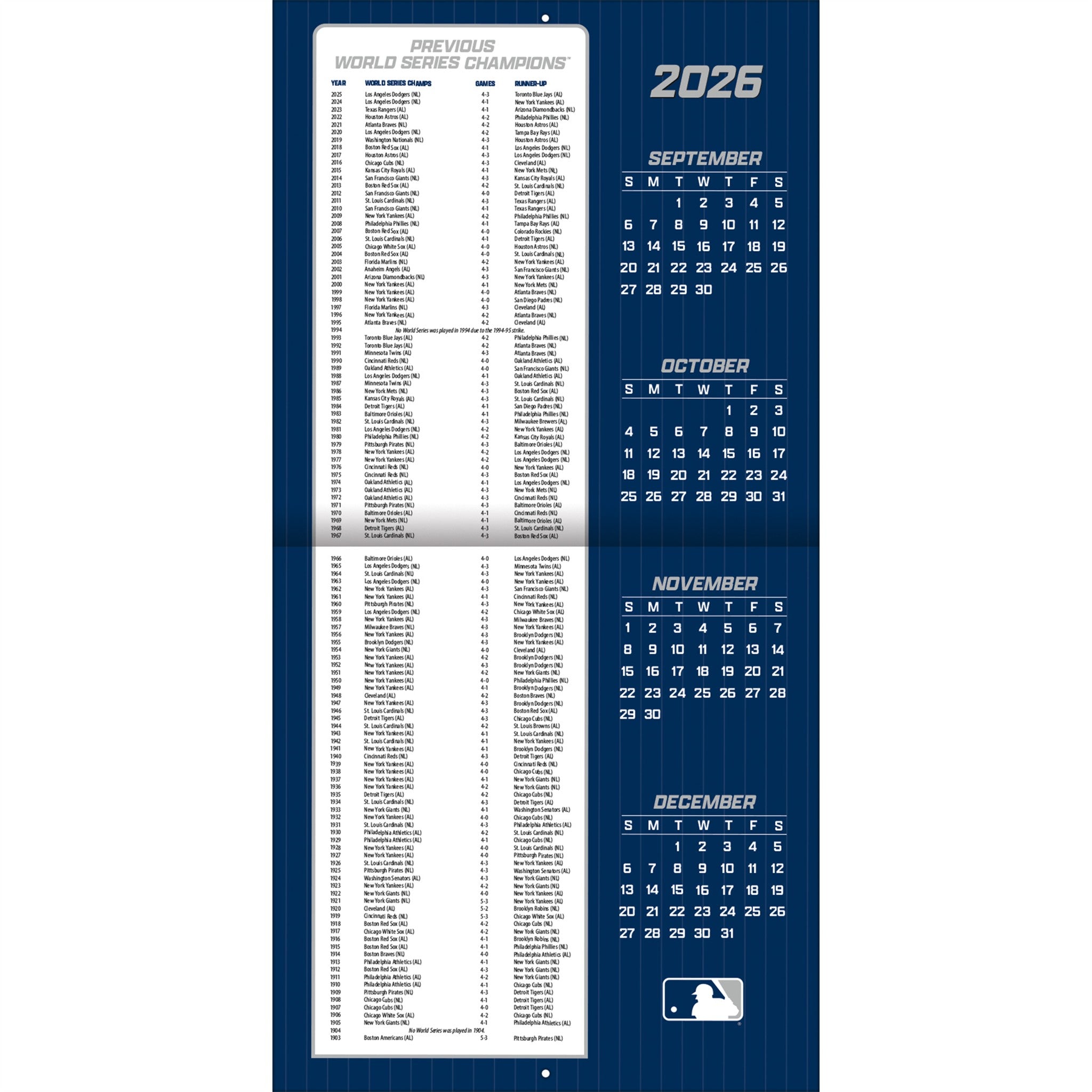 MLB New York Yankees 2027 Wall Calendar