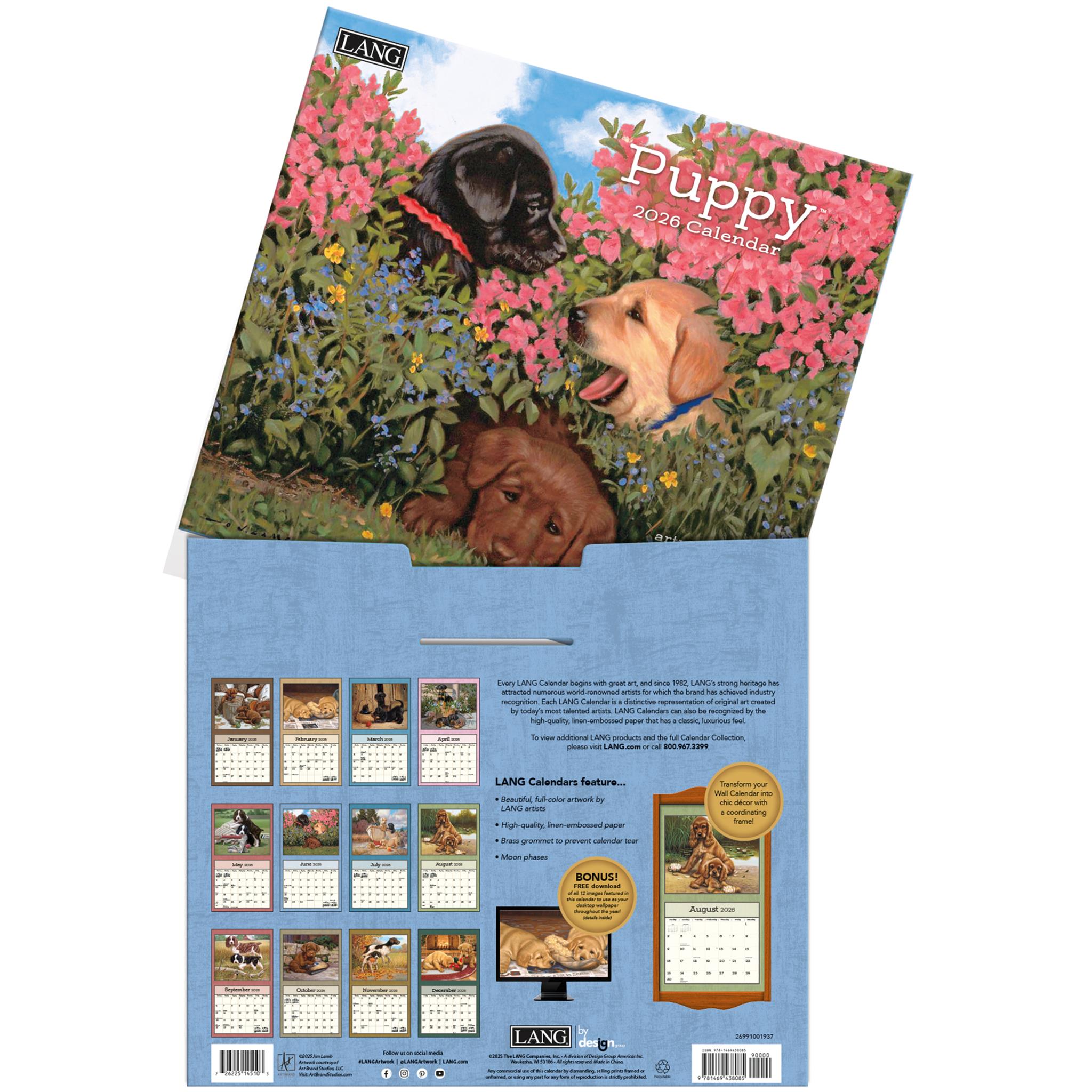 Puppy 2026 Wall Calendar - Online Only
