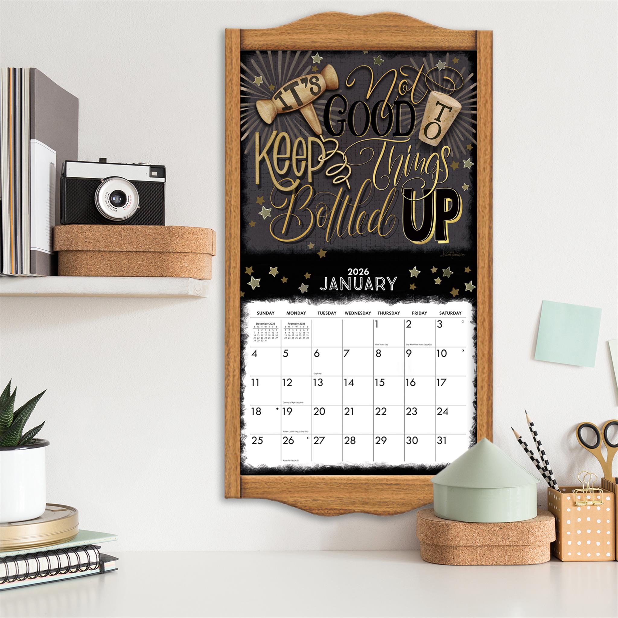 Happy Hour 2026 Deluxe Wall Calendar