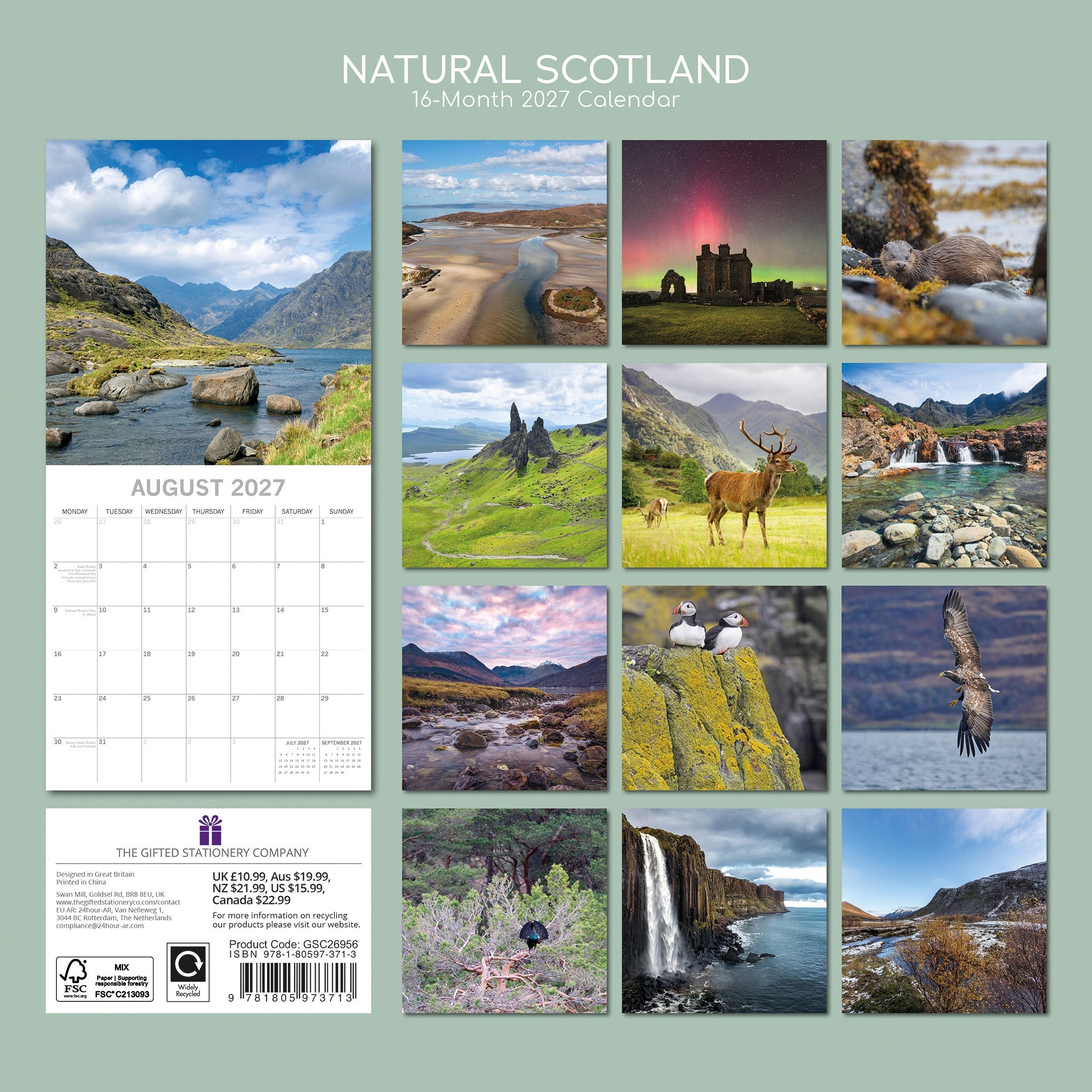 Scotland 2027 Wall Calendar