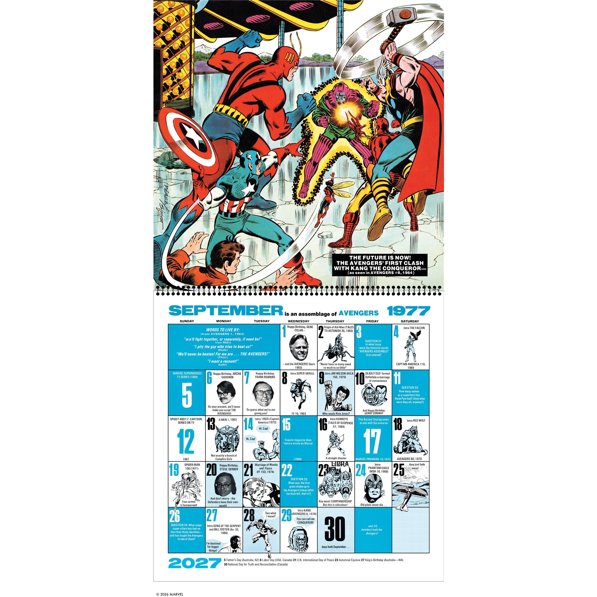 Marvel Comics Memory Album 1997 Classic 2027 Wall Calendar
