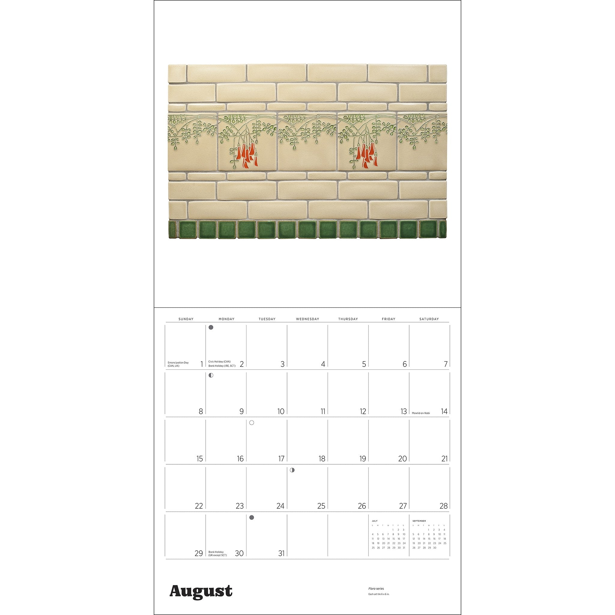 Arts and Crafts Tiles 2027 Wall Calendar - Online Only