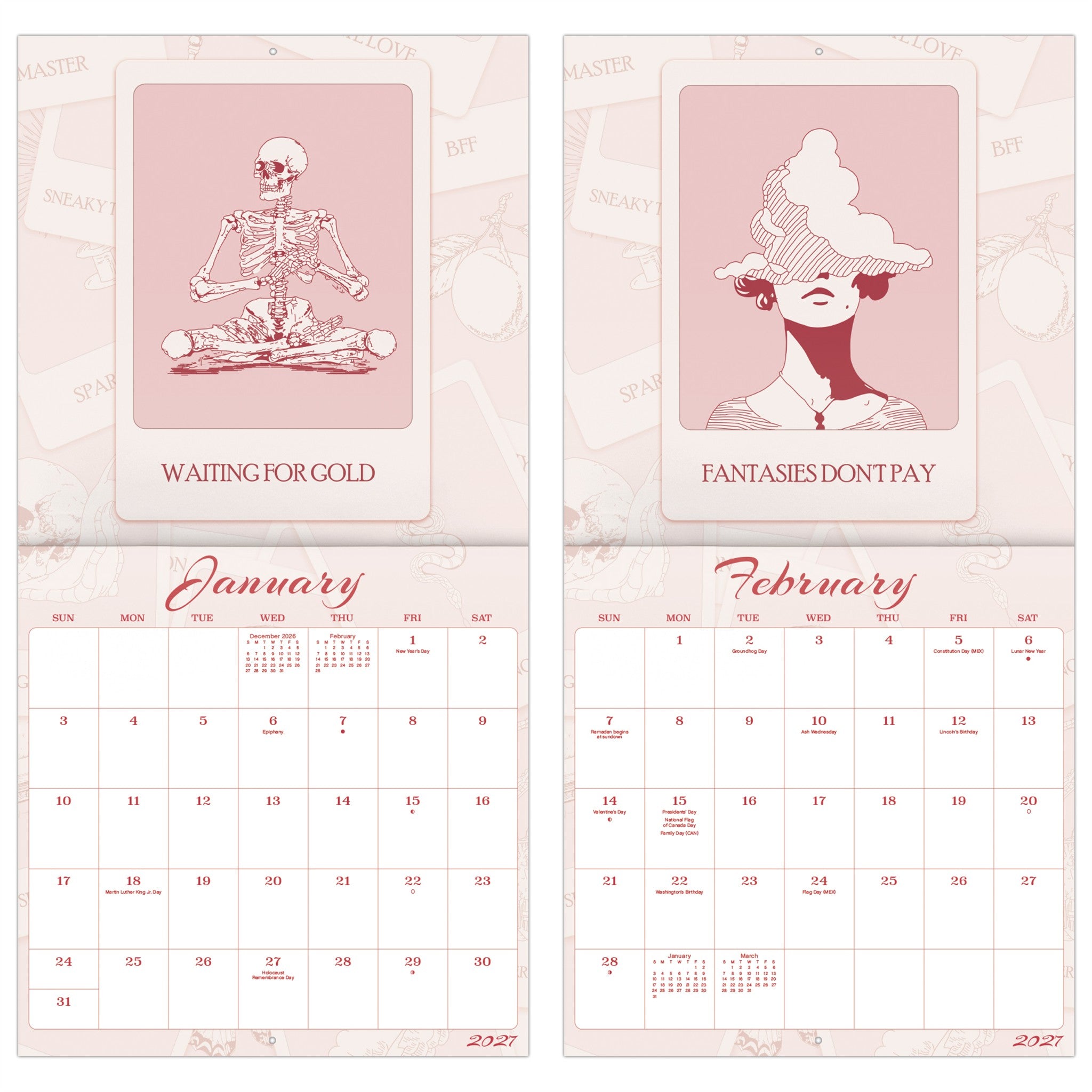 Tarot 2027 Wall Calendar - Online Only
