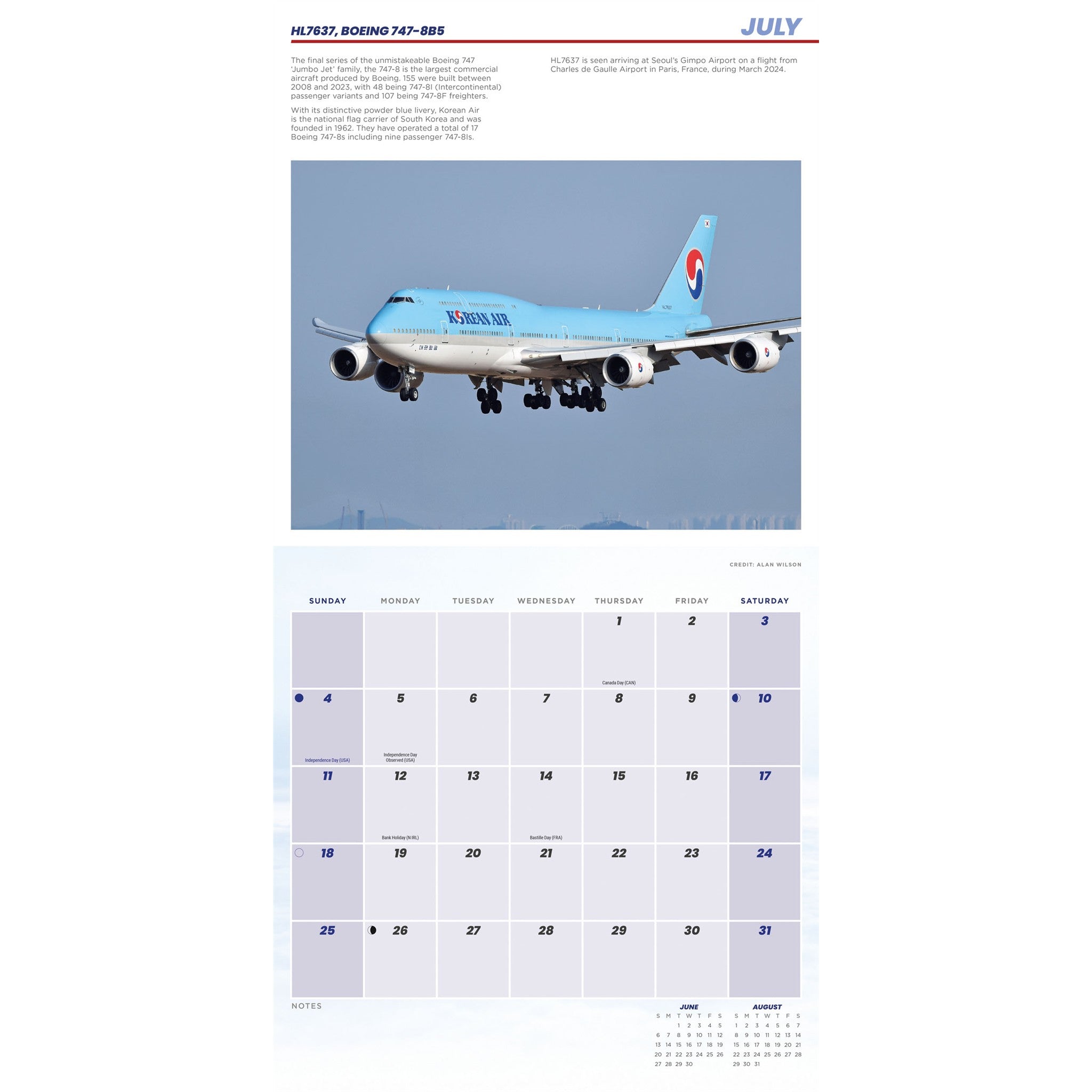 Commercial Aircraft 2027 Wall Calendar