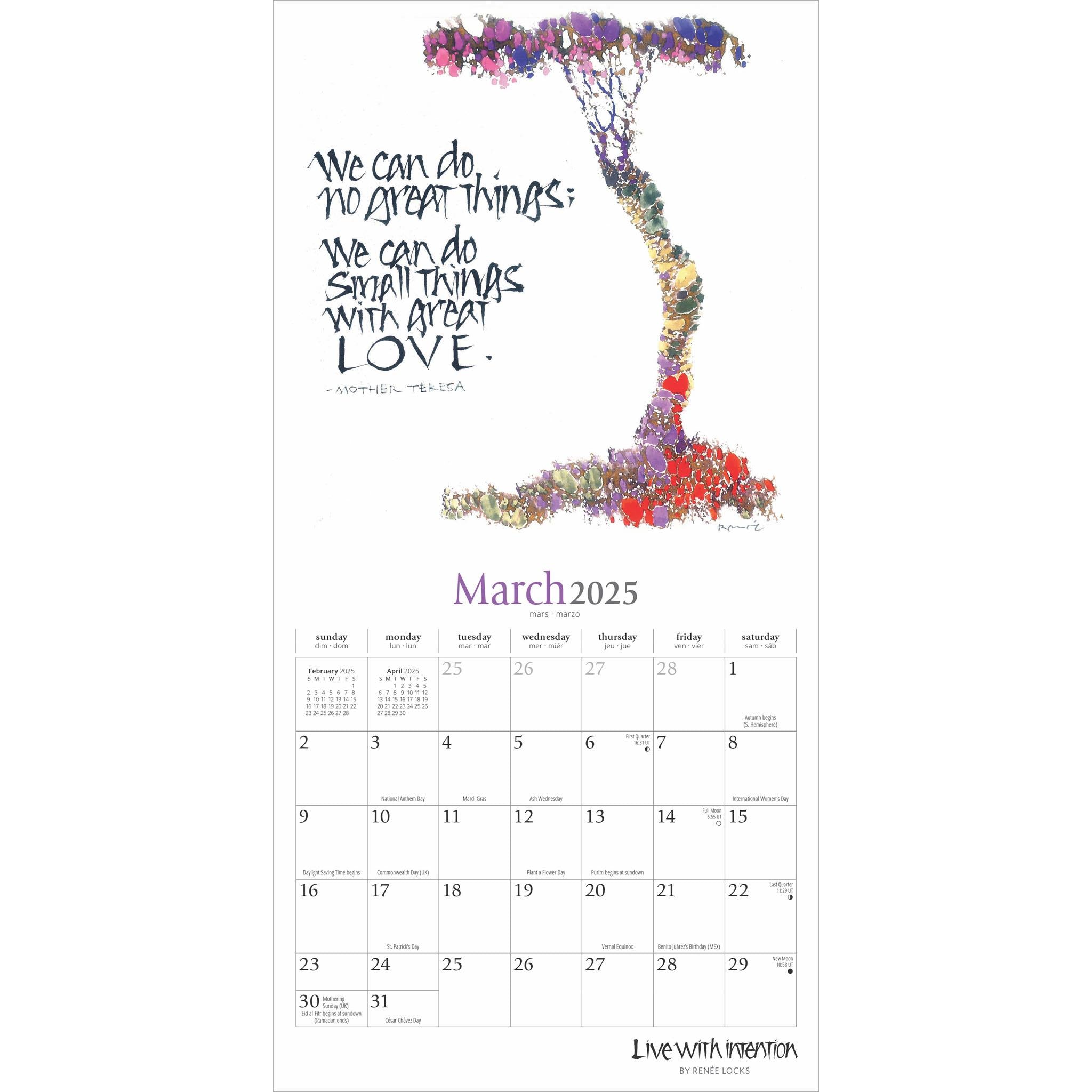 Live With Intention Mini 2025 Calendar