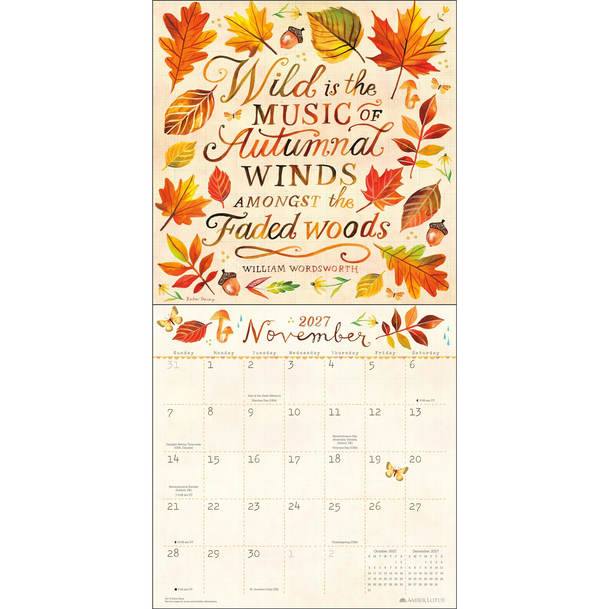 Katie Daisy 2027 Wall Calendar - Online Only