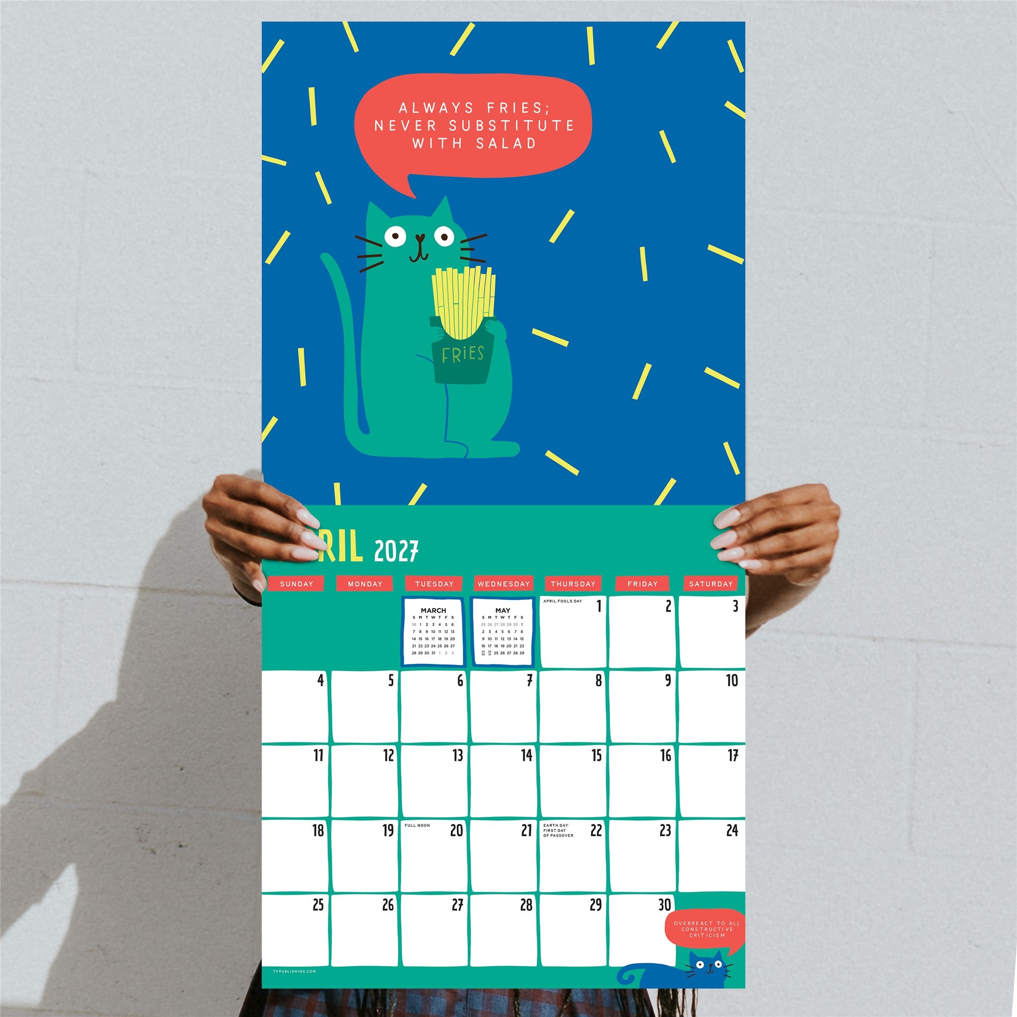 Cat vs Adulting 2027 Wall Calendar - Online Only