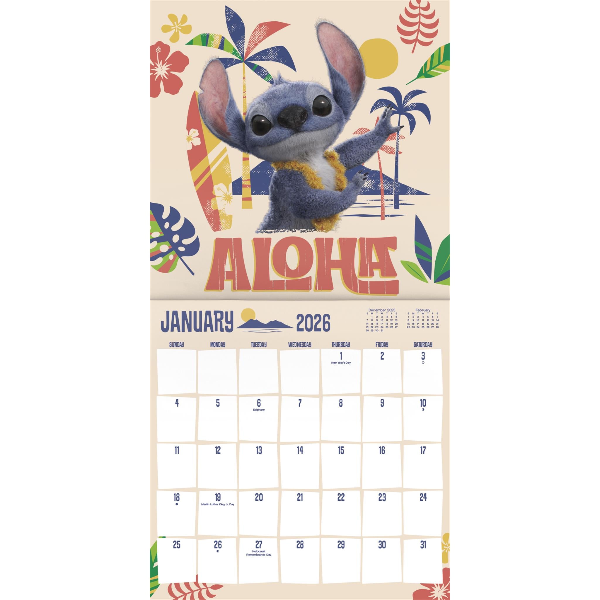 Lilo And Stitch Live Action 2026 Wall Calendar - Online Only