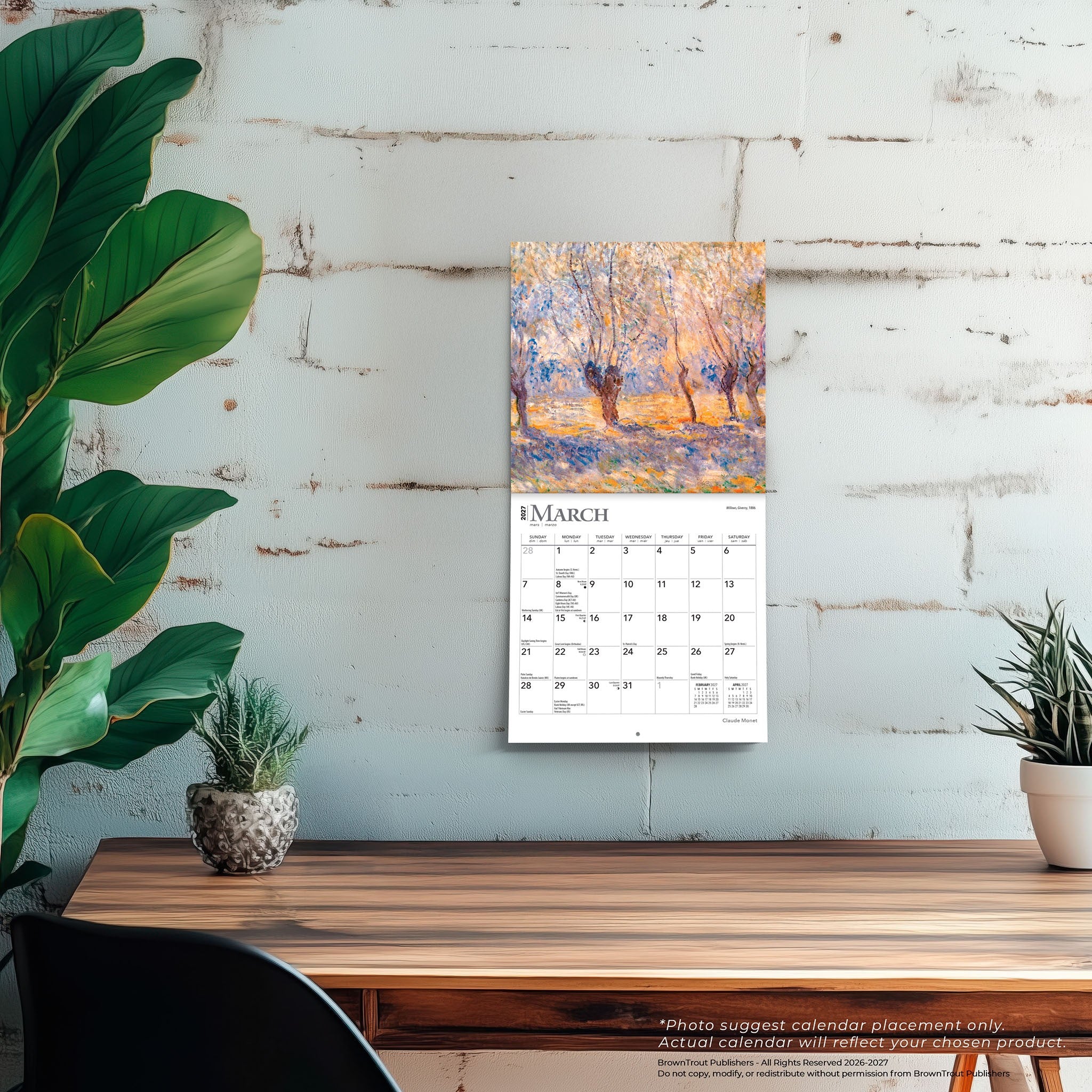 Monet 2027 Mini Calendar