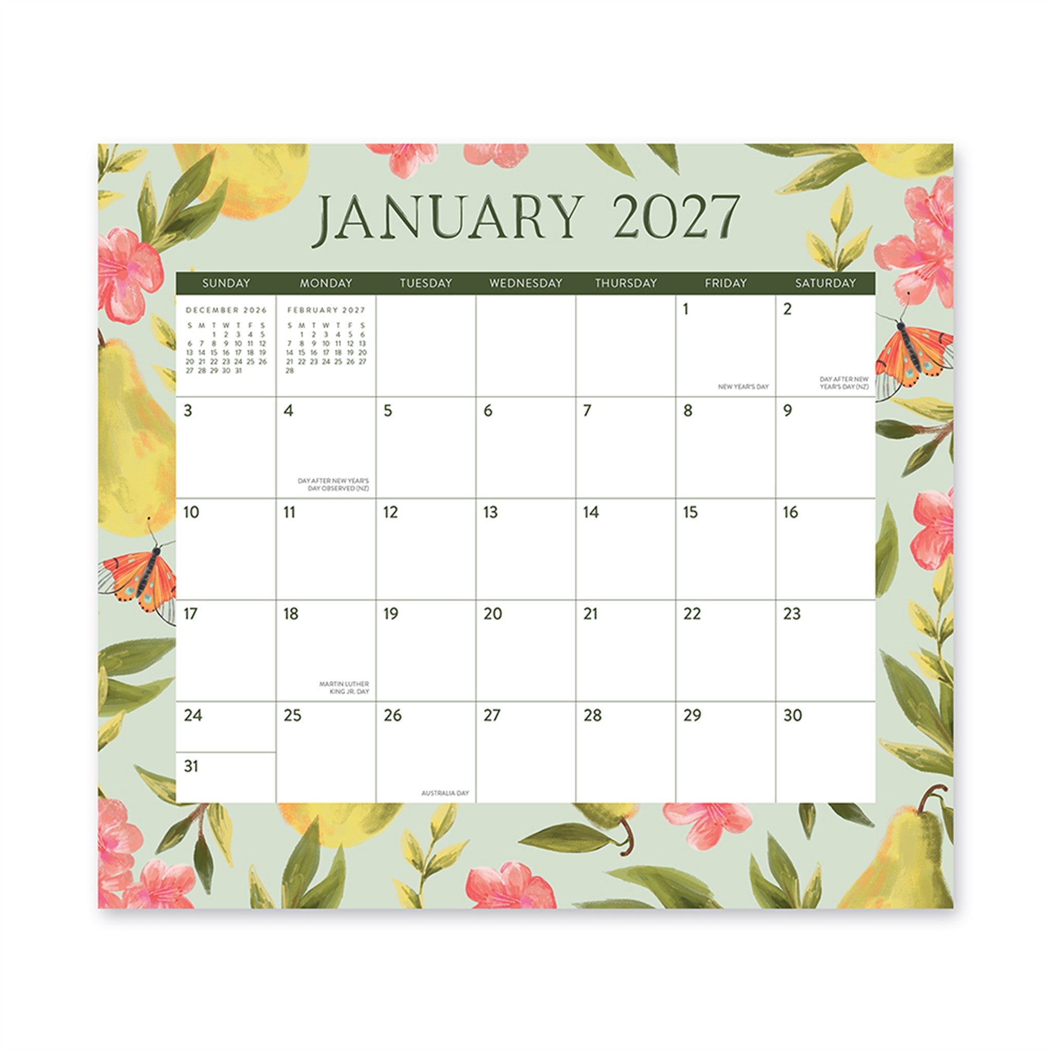 Fruit and Flora Magnetic Pad Exclusive 2026-2027 Mini Calendar